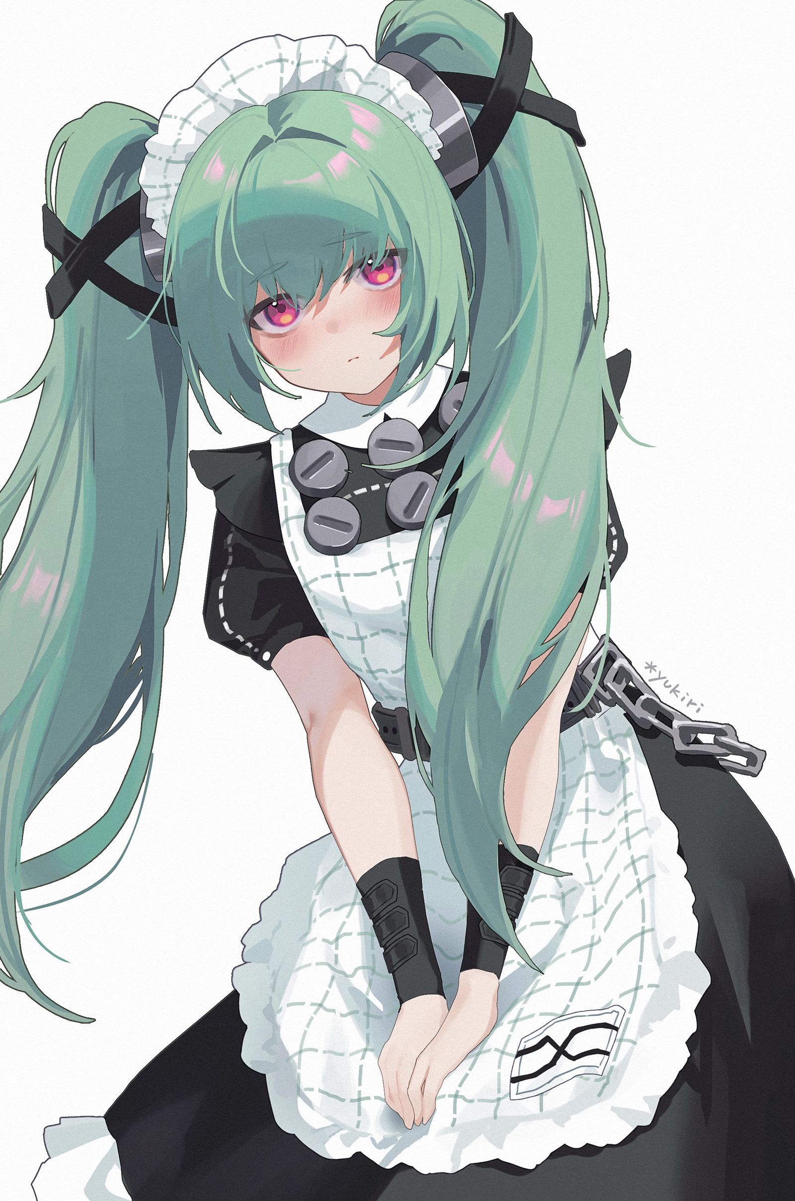 绿毛小女仆插画图片壁纸