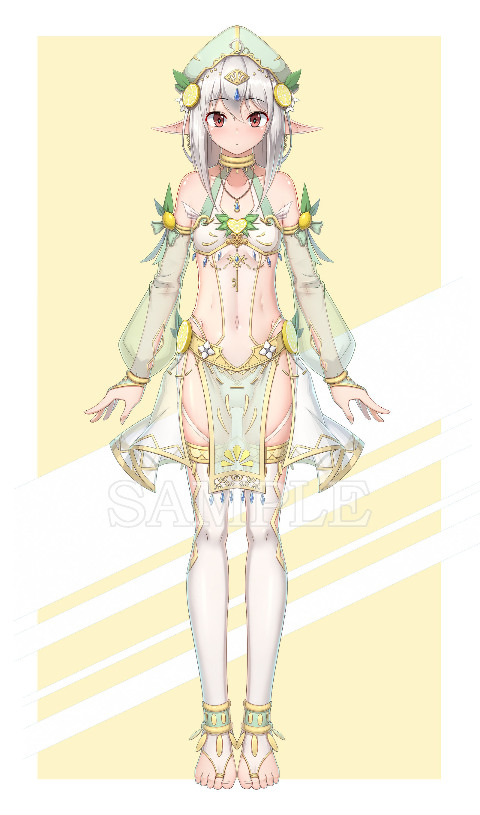 【仕事絵】伪娘精灵l2d人设稿