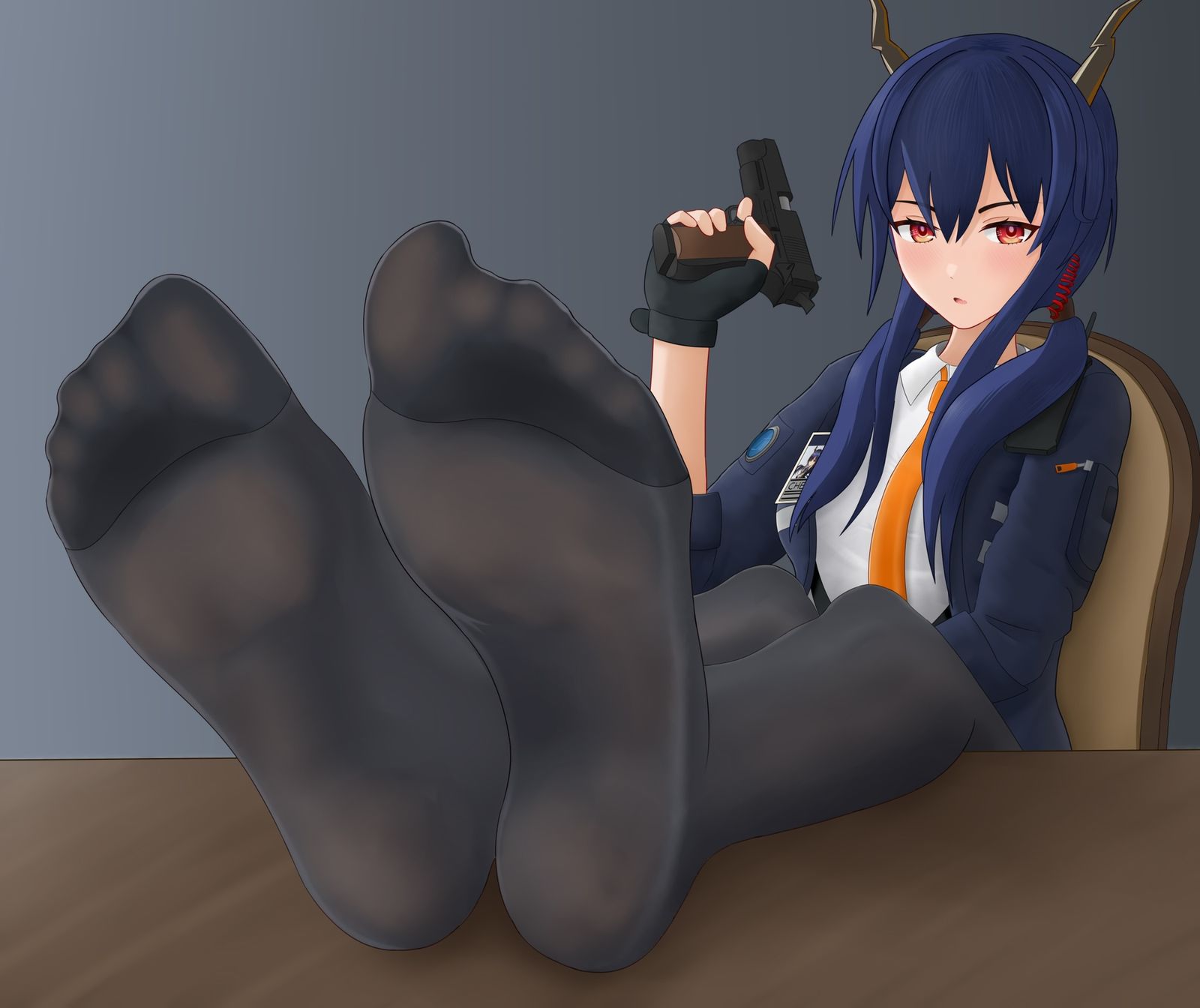 chen-脚掌着袜足底