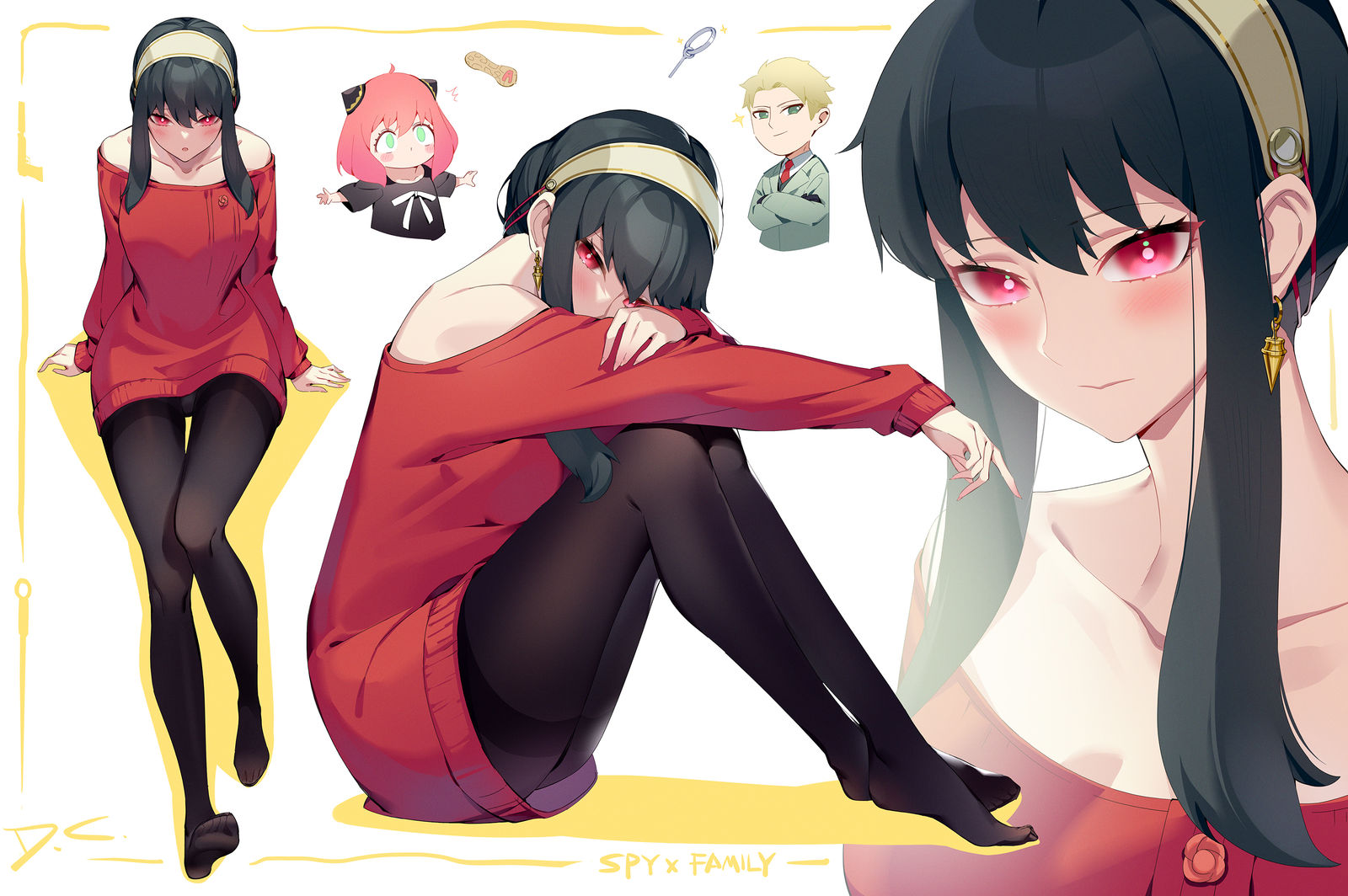 Tights x Wife插画图片壁纸