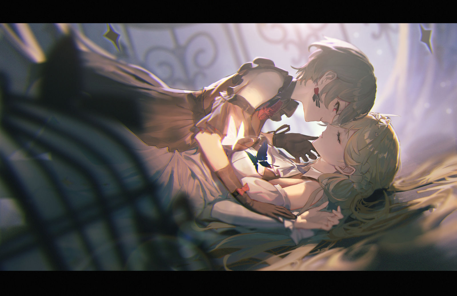 夜蝶插画图片壁纸