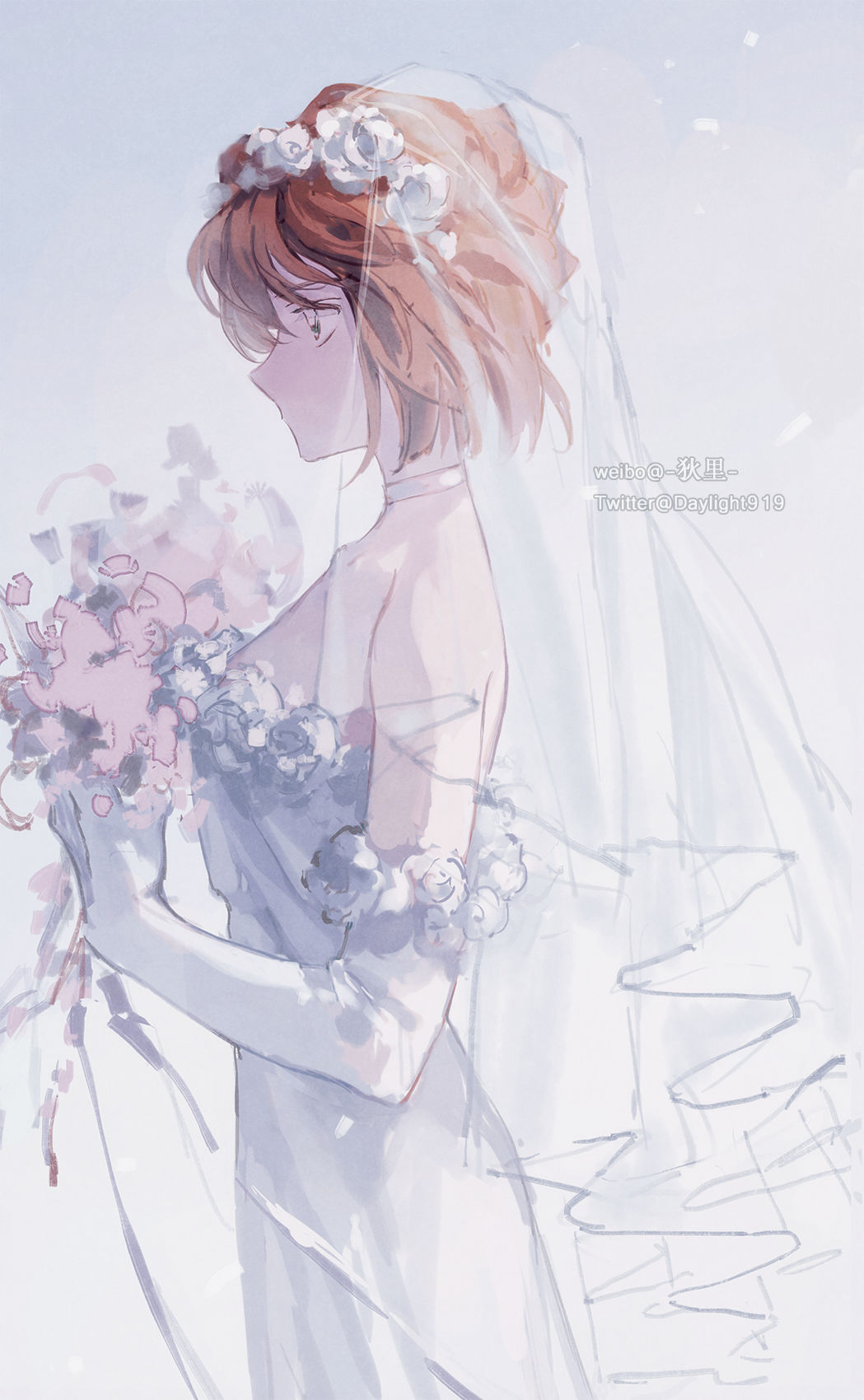 花嫁插画图片壁纸