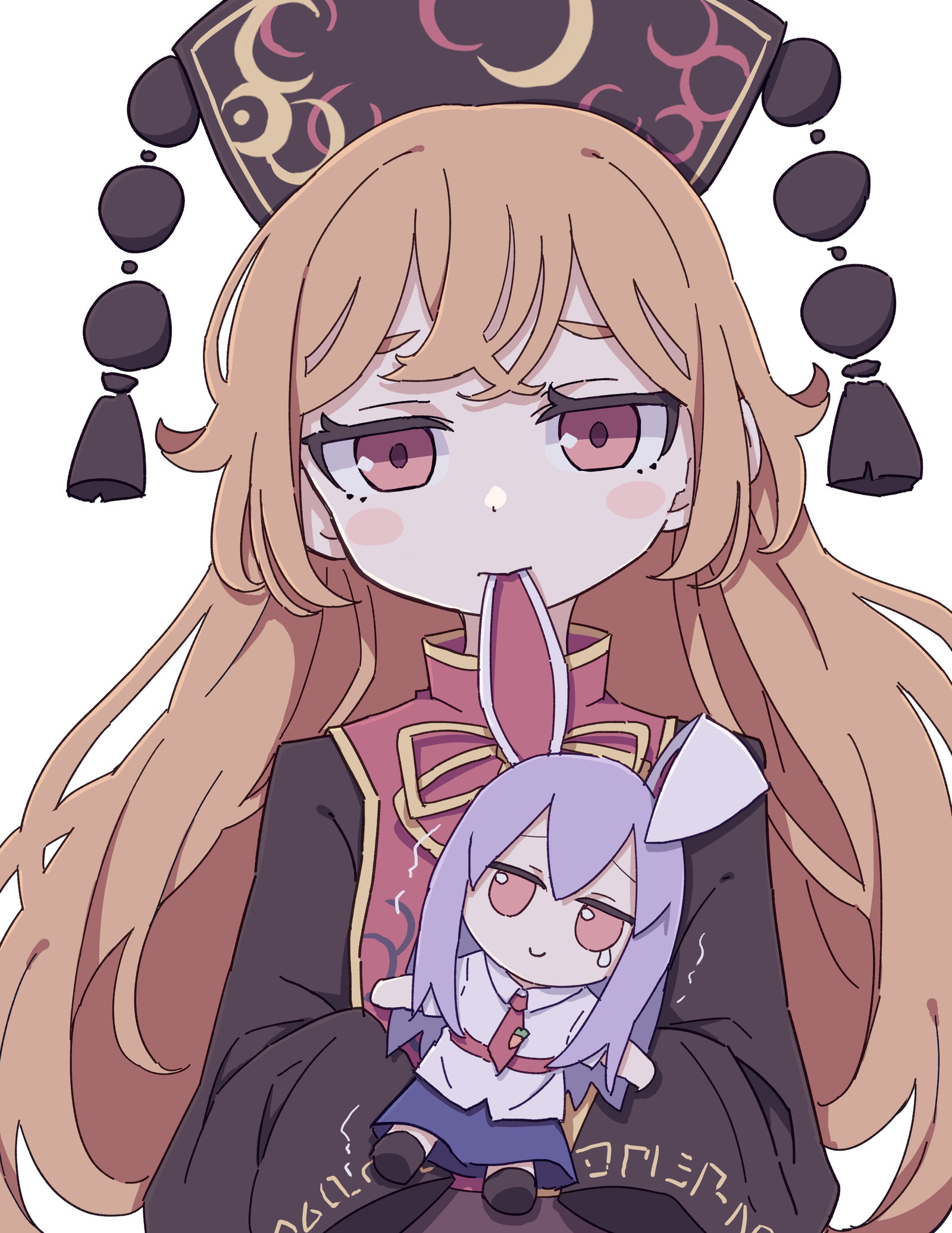 乌冬和纯狐插画图片壁纸