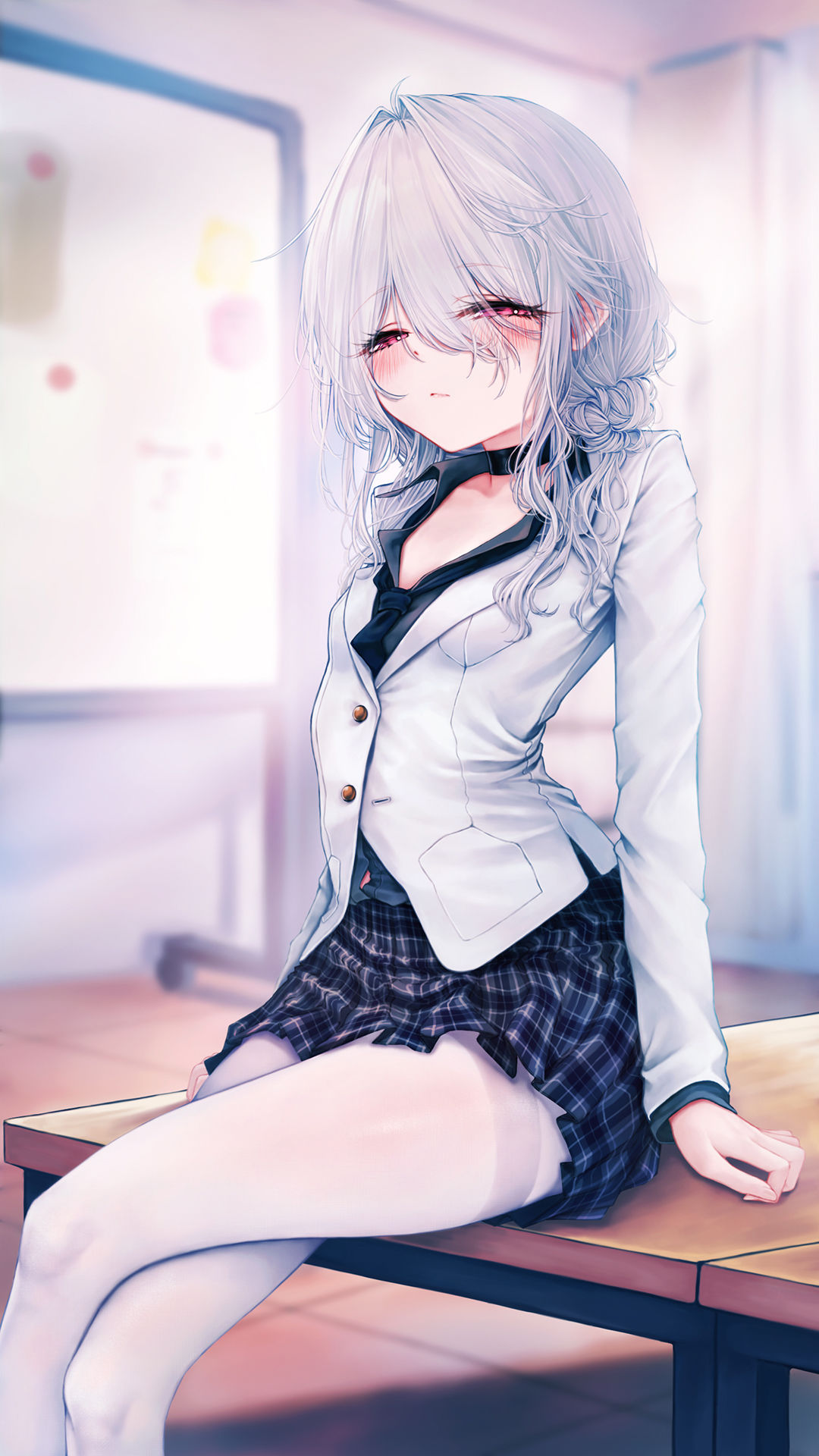 Q:沉默寡言，顺从的美幼女前辈喜欢吗？插画图片壁纸
