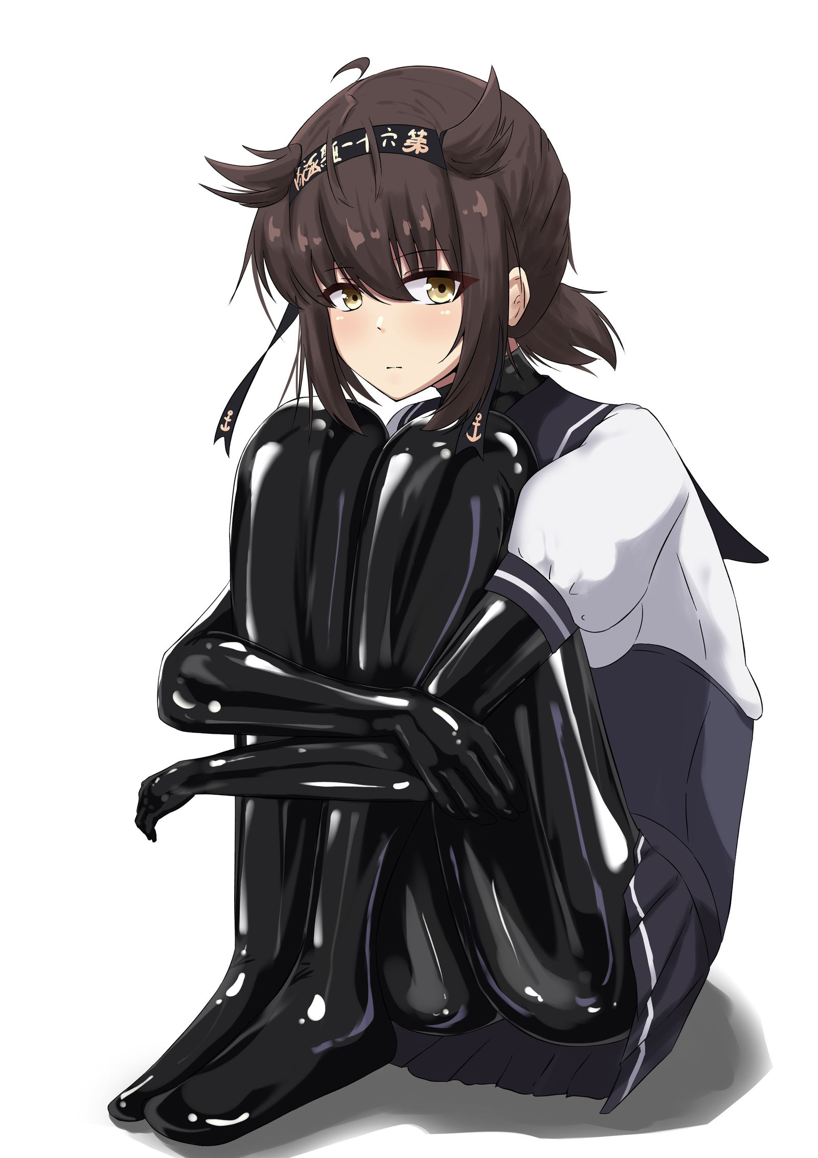 橡胶内衣-Latex抱腿坐