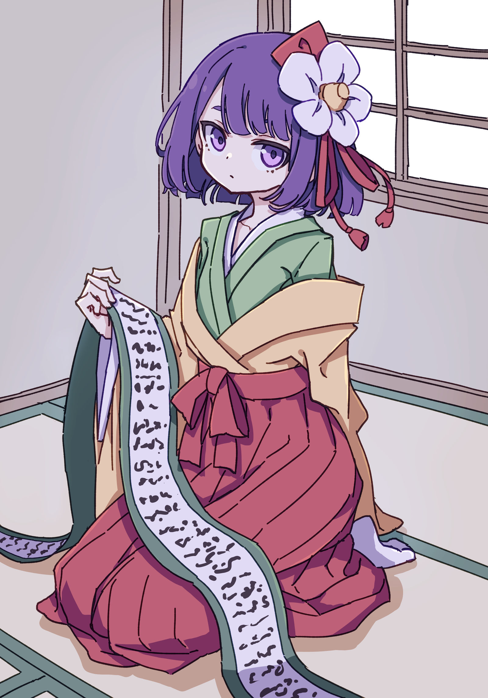 懒洋洋的阿求插画图片壁纸