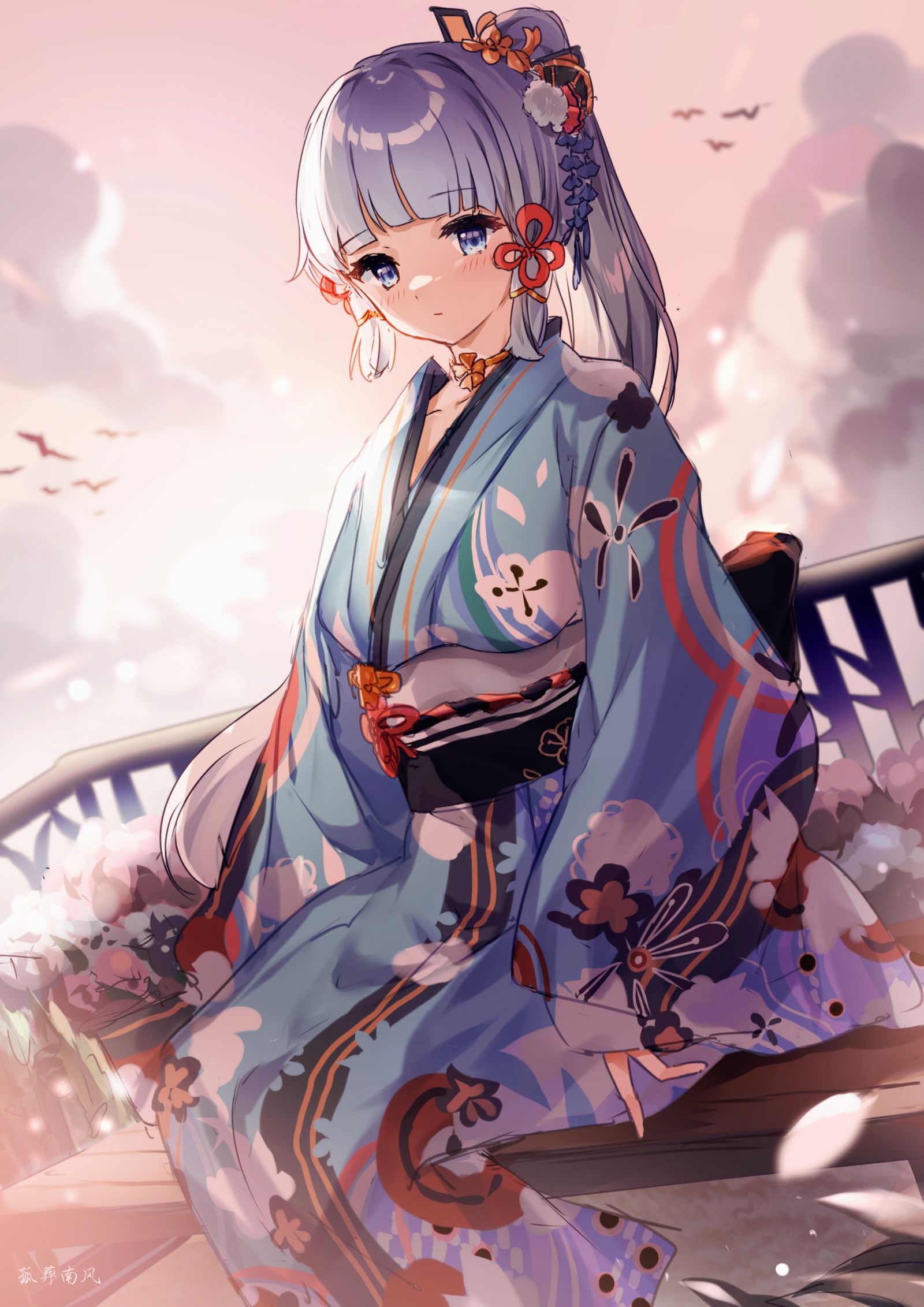 神里绫华插画图片壁纸