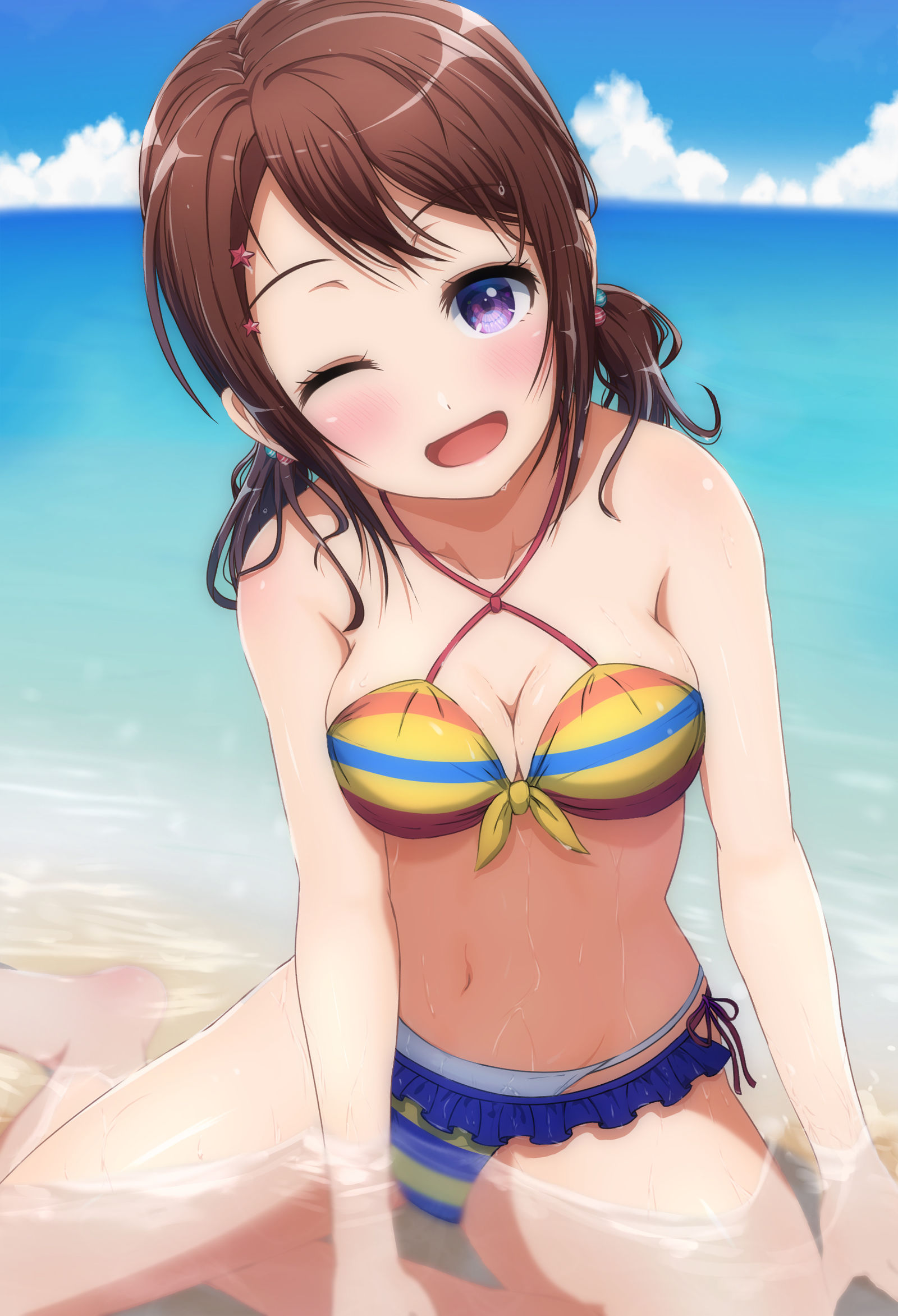 水着香澄插画图片壁纸