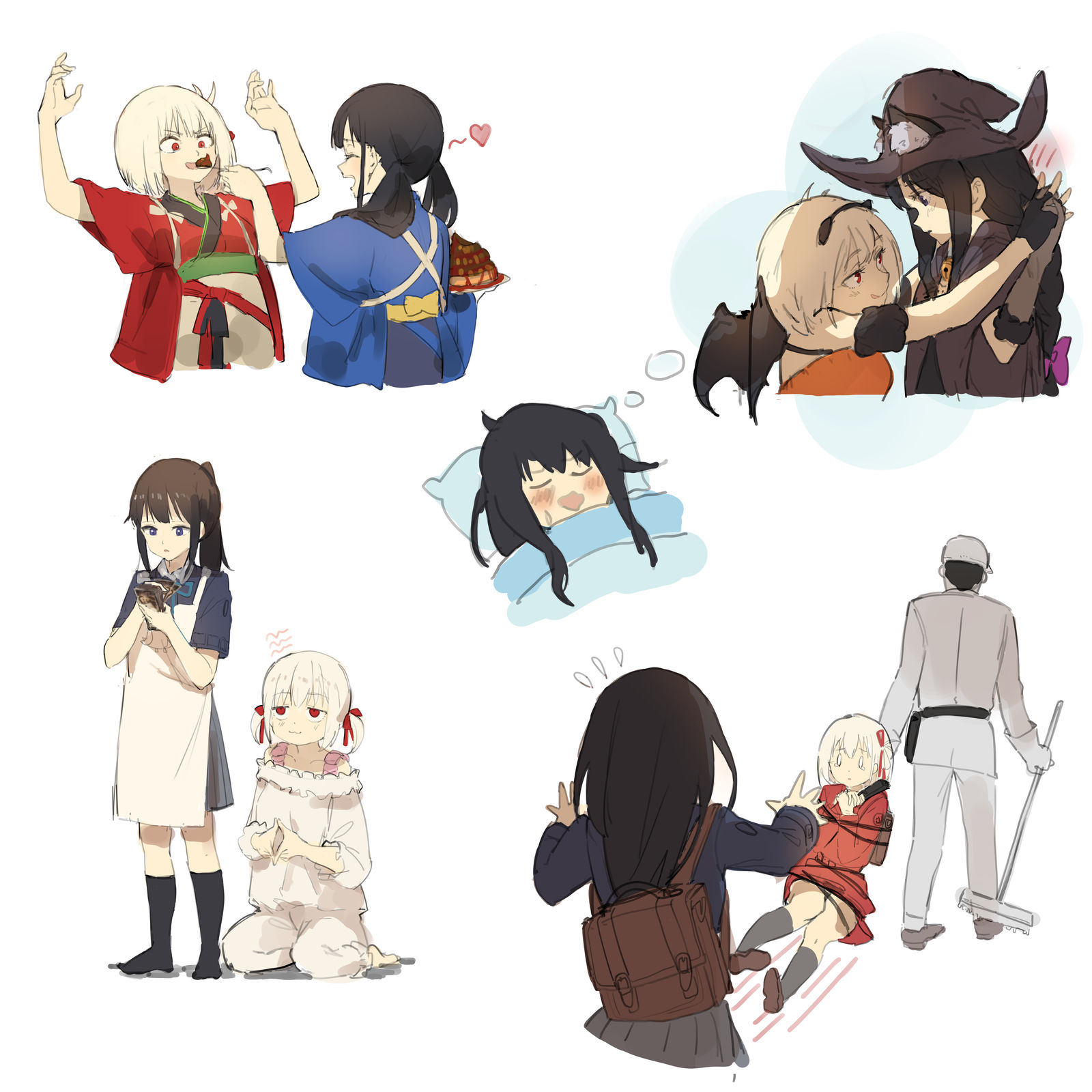 Lycoris Recoil小剧场*4插画图片壁纸