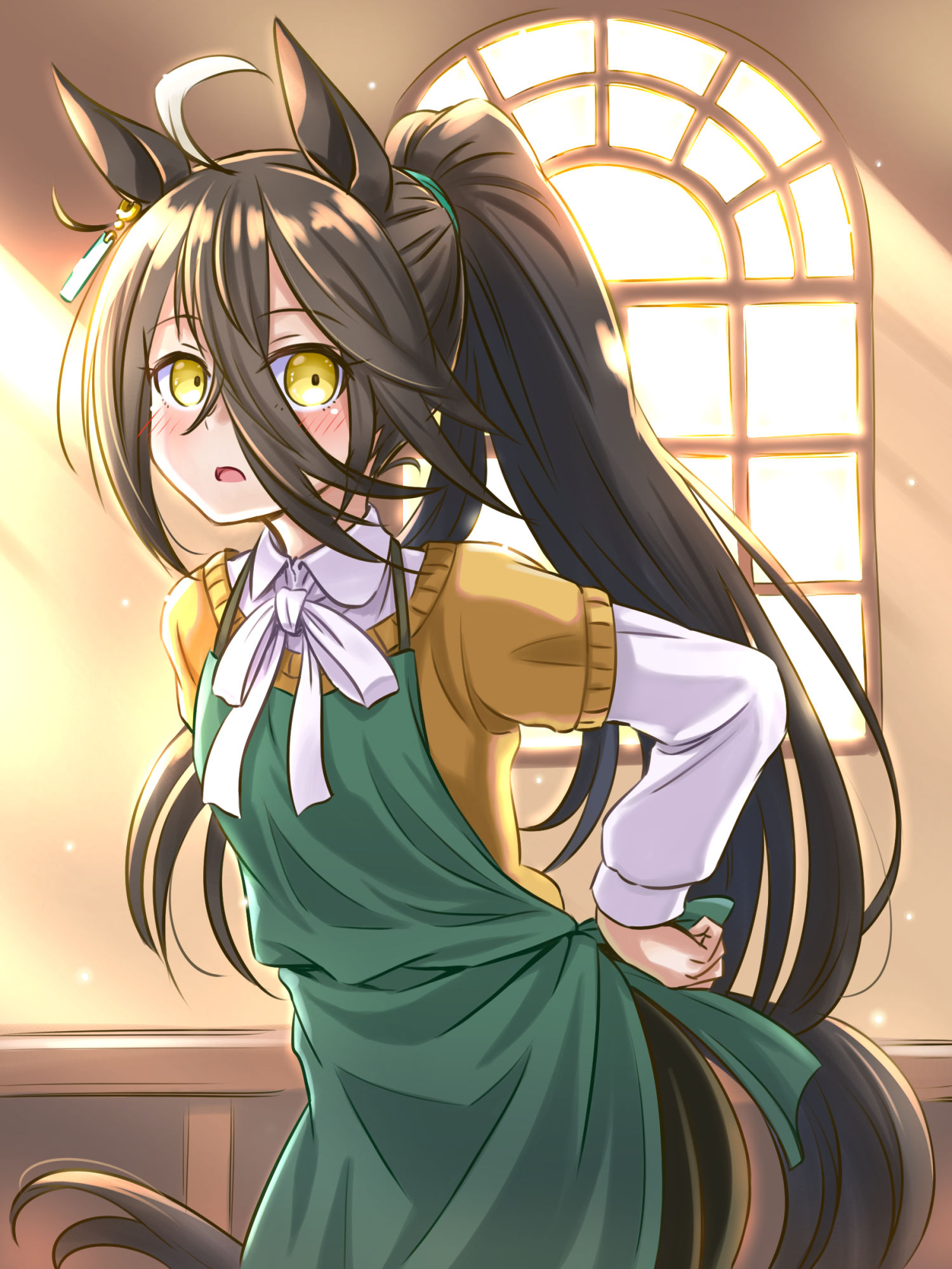 马尾辫咖啡店很好…插画图片壁纸