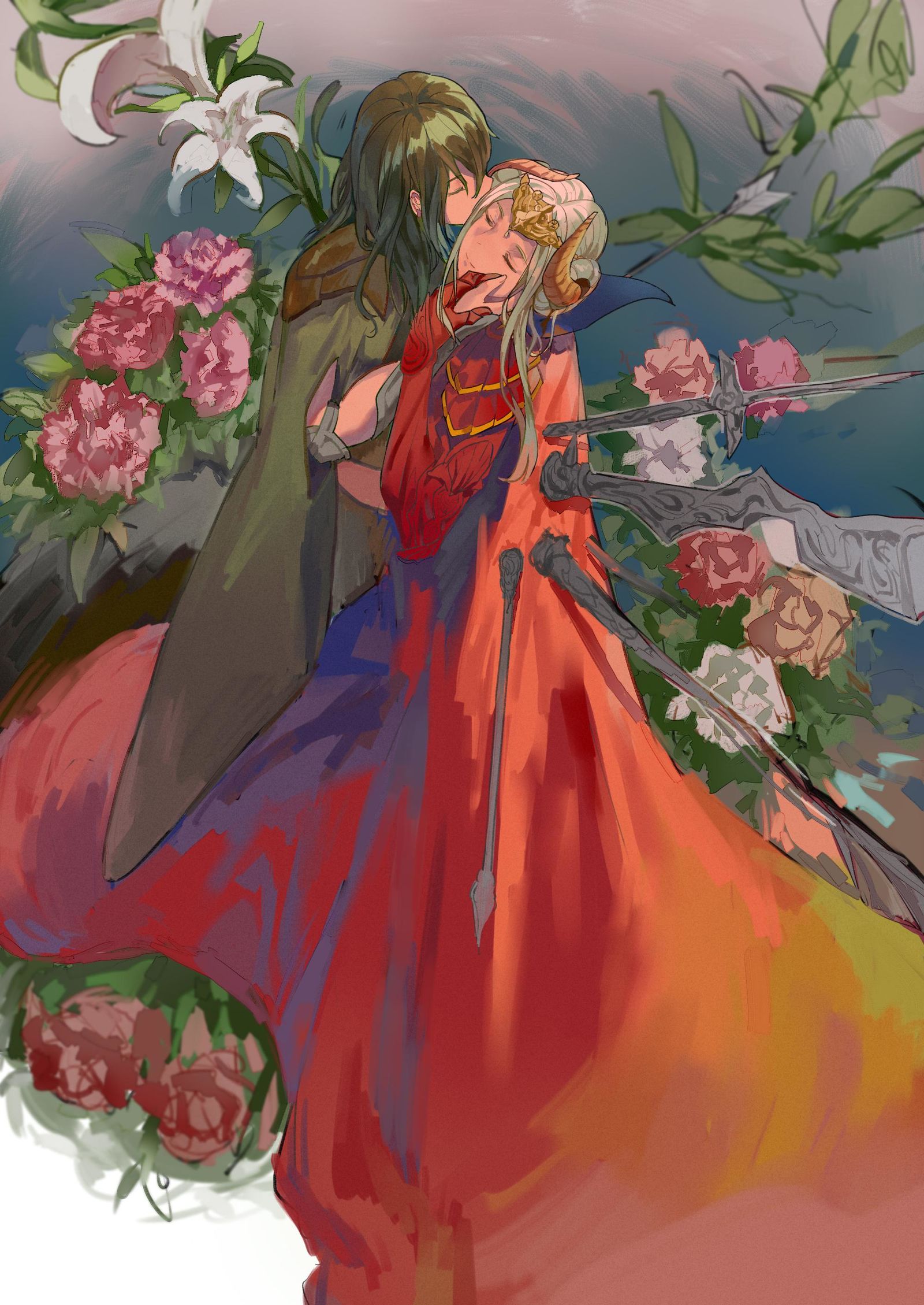 吻插画图片壁纸