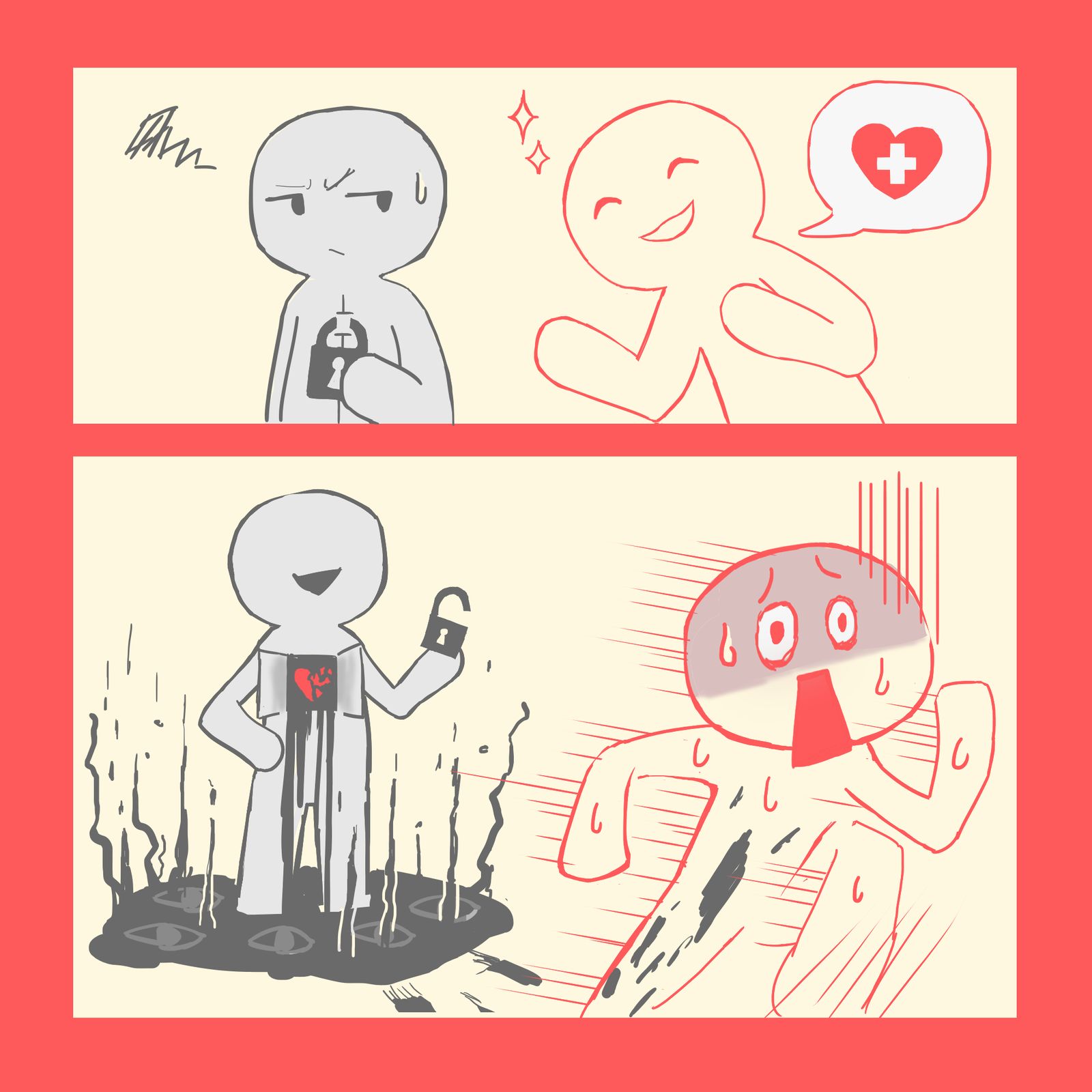 敞开心扉插画图片壁纸