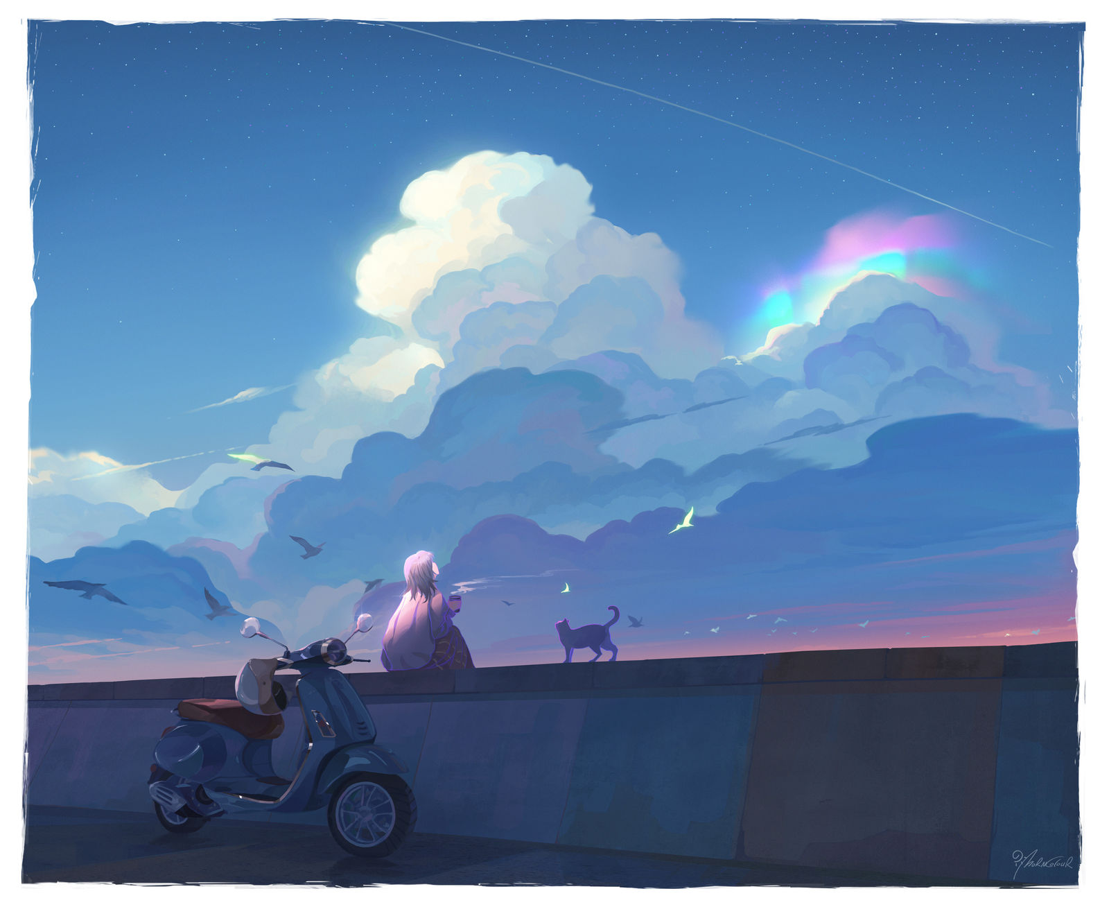 多云转晴-插画原创