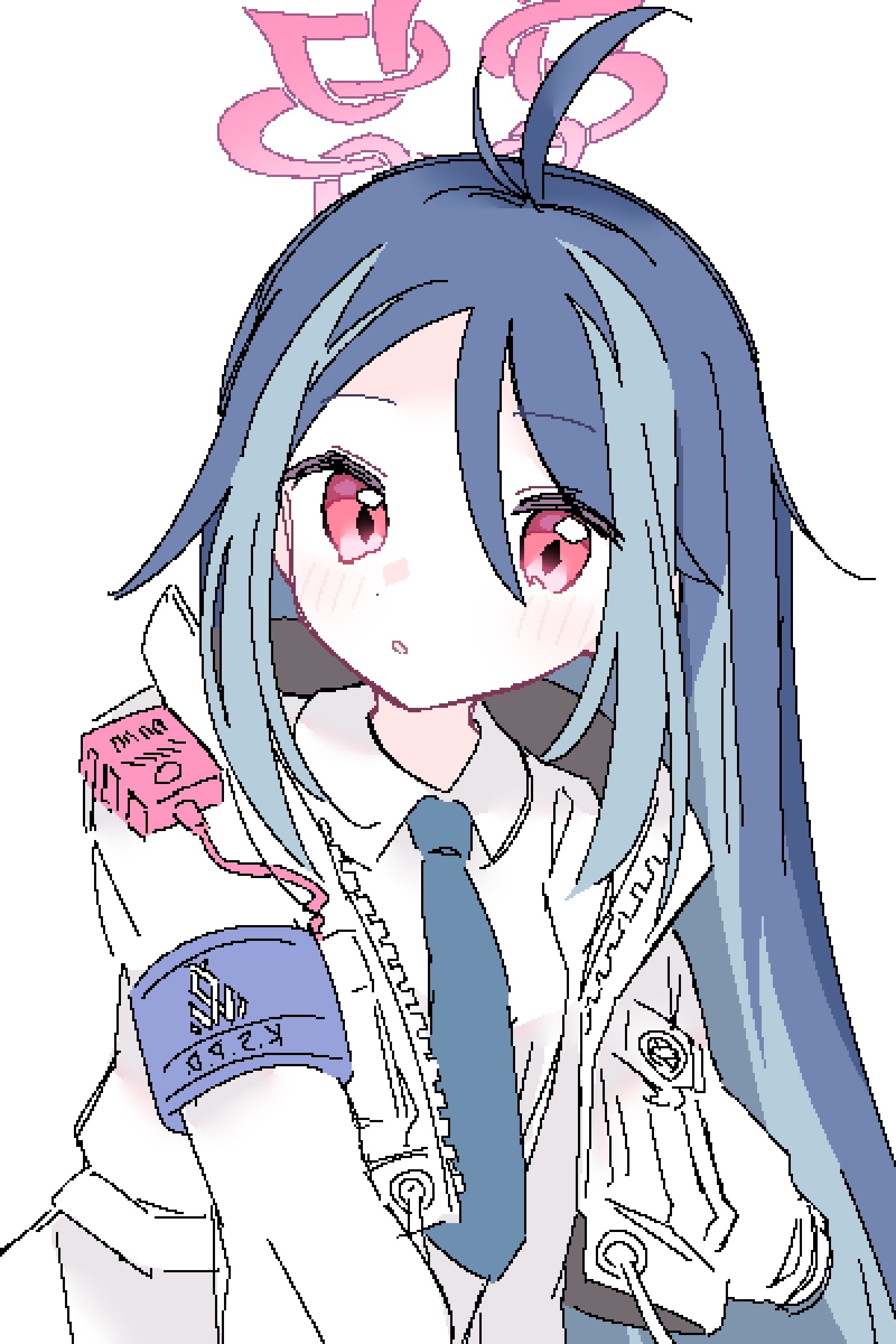 髪下ろしフブキ插画图片壁纸