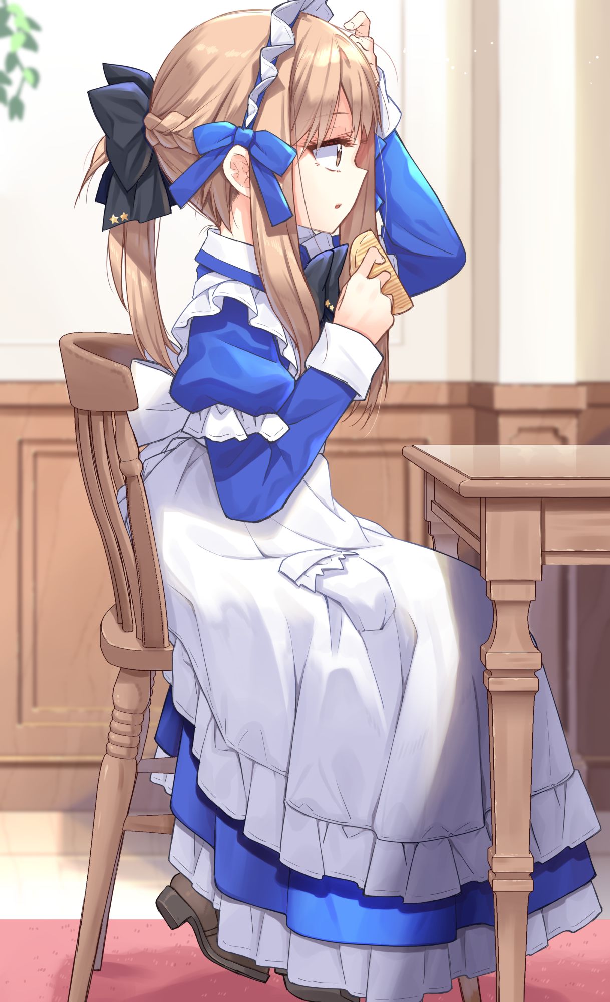 女仆准备中插画图片壁纸