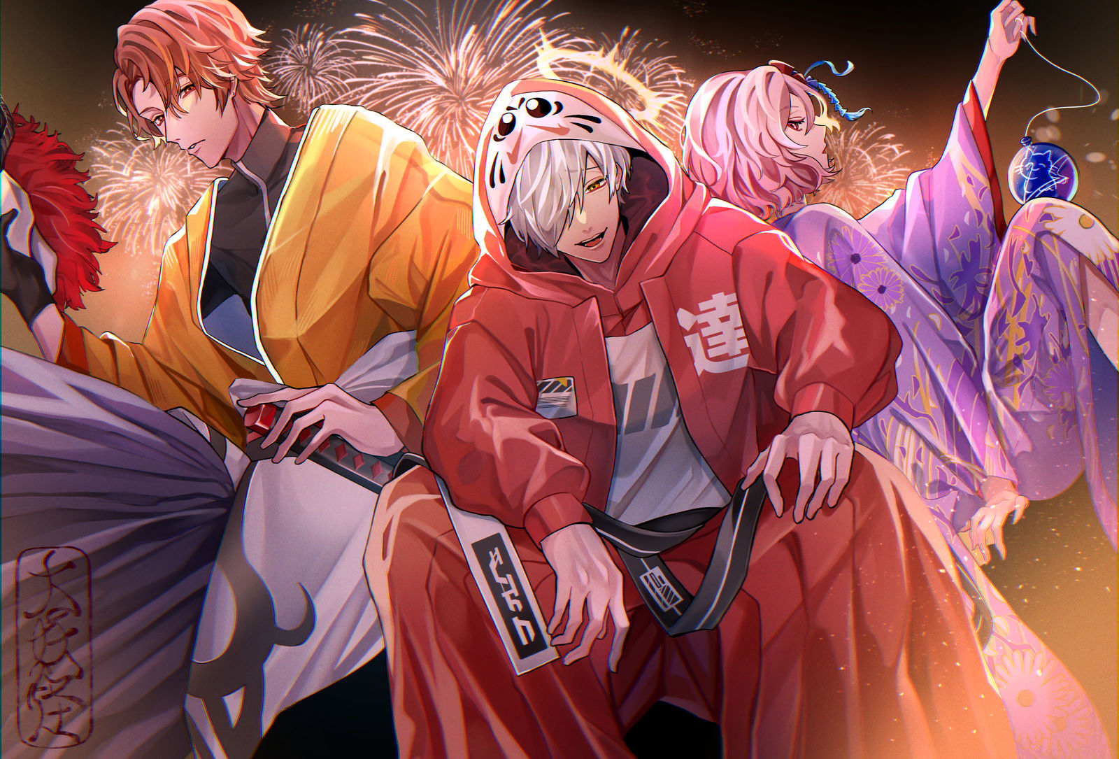 宴席、大妖怪插画图片壁纸