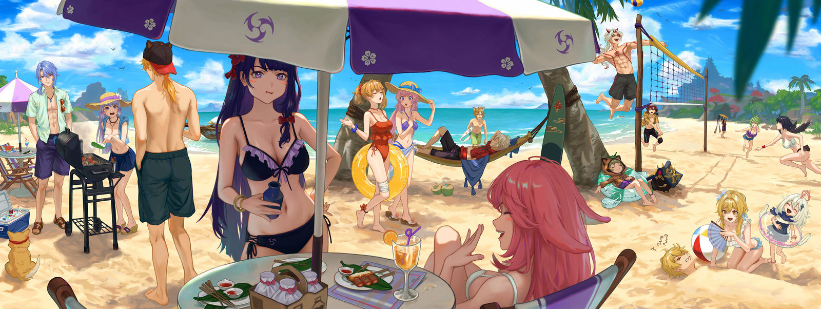 稲妻 Summertime-原神イラコン夏FA原神