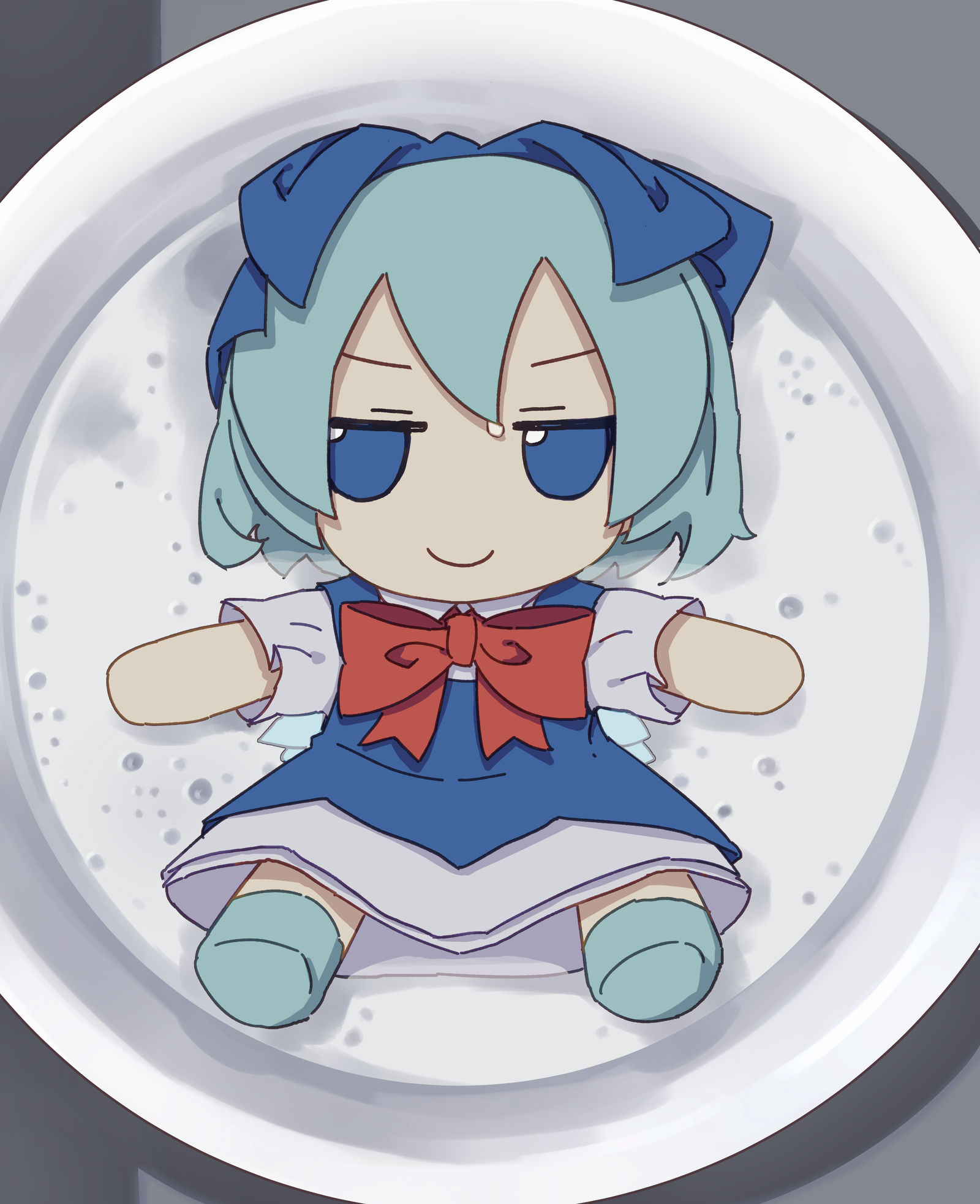 泡在洗脸盆里的山脚下。插画图片壁纸