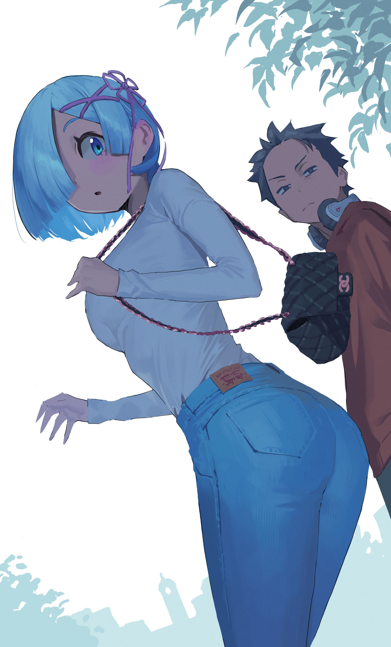 REM & SUBARU插画图片壁纸