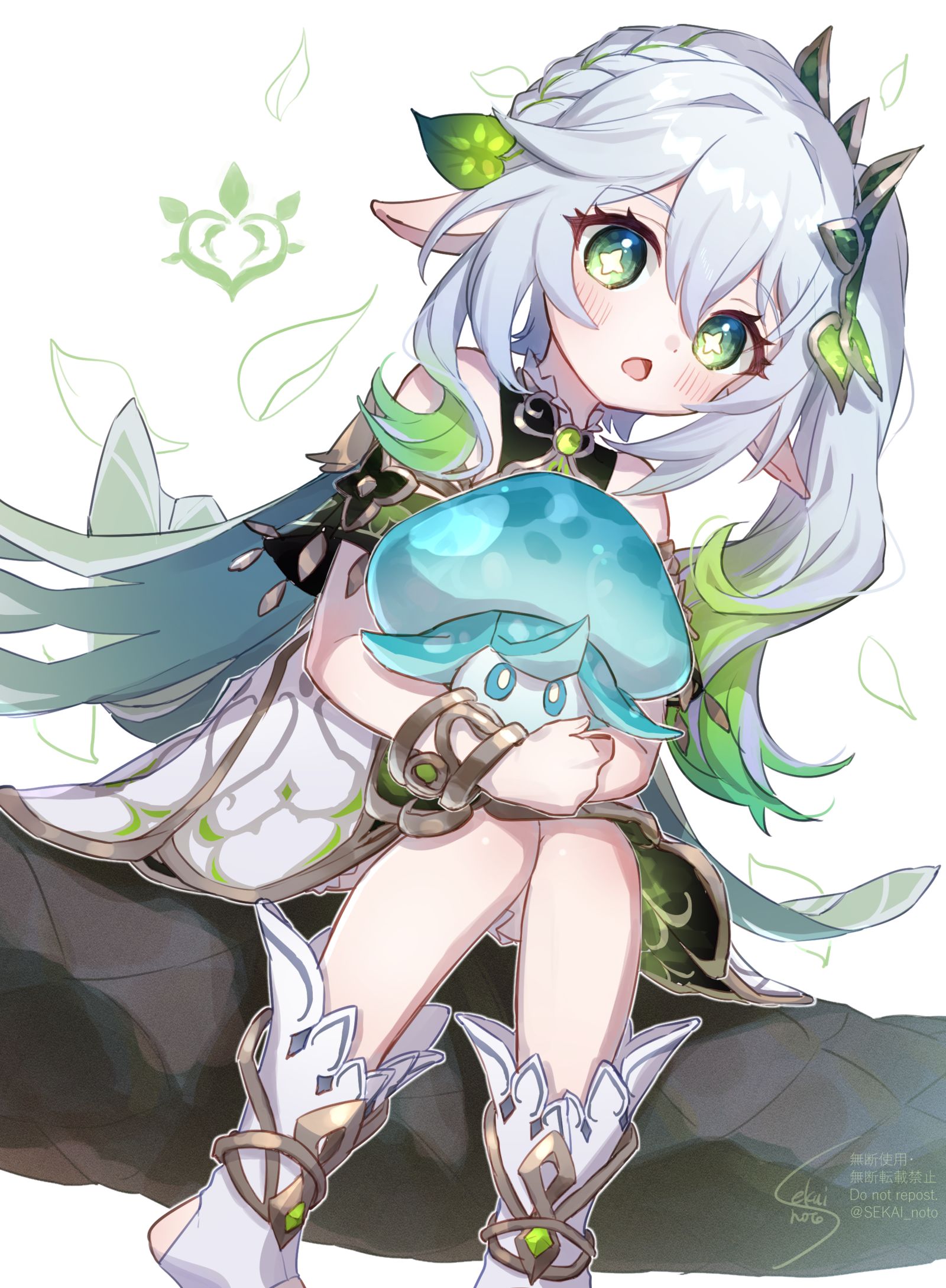 纳希达和水基诺康插画图片壁纸