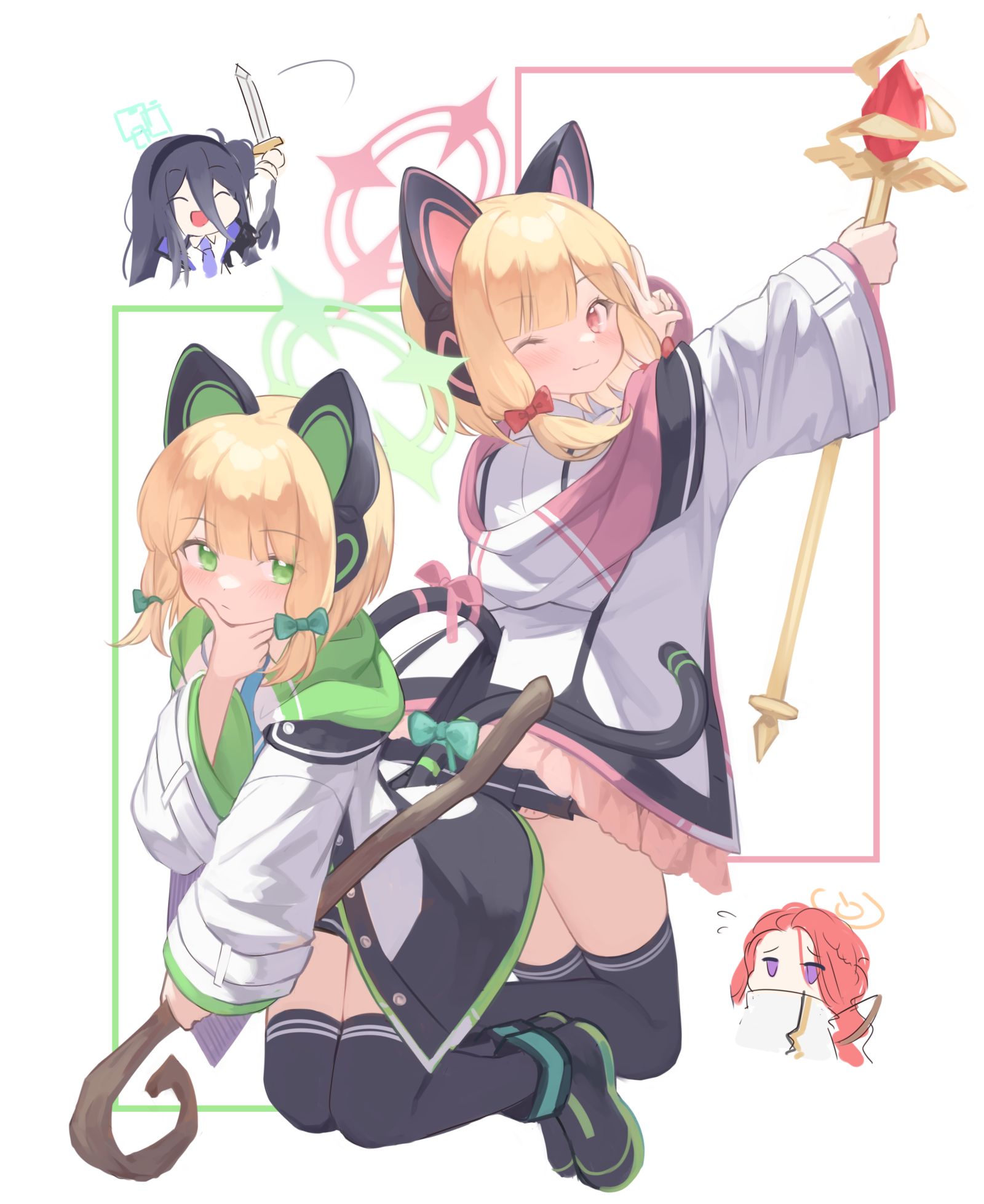 momoi & midori插画图片壁纸