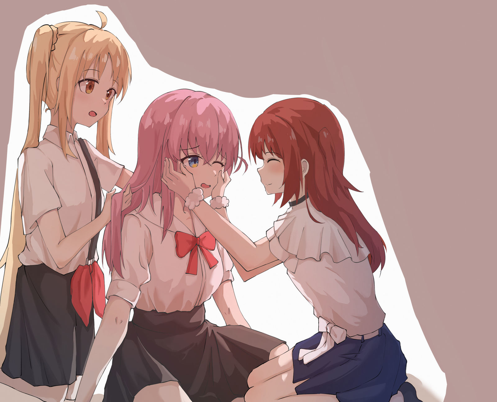 揉脸蛋插画图片壁纸
