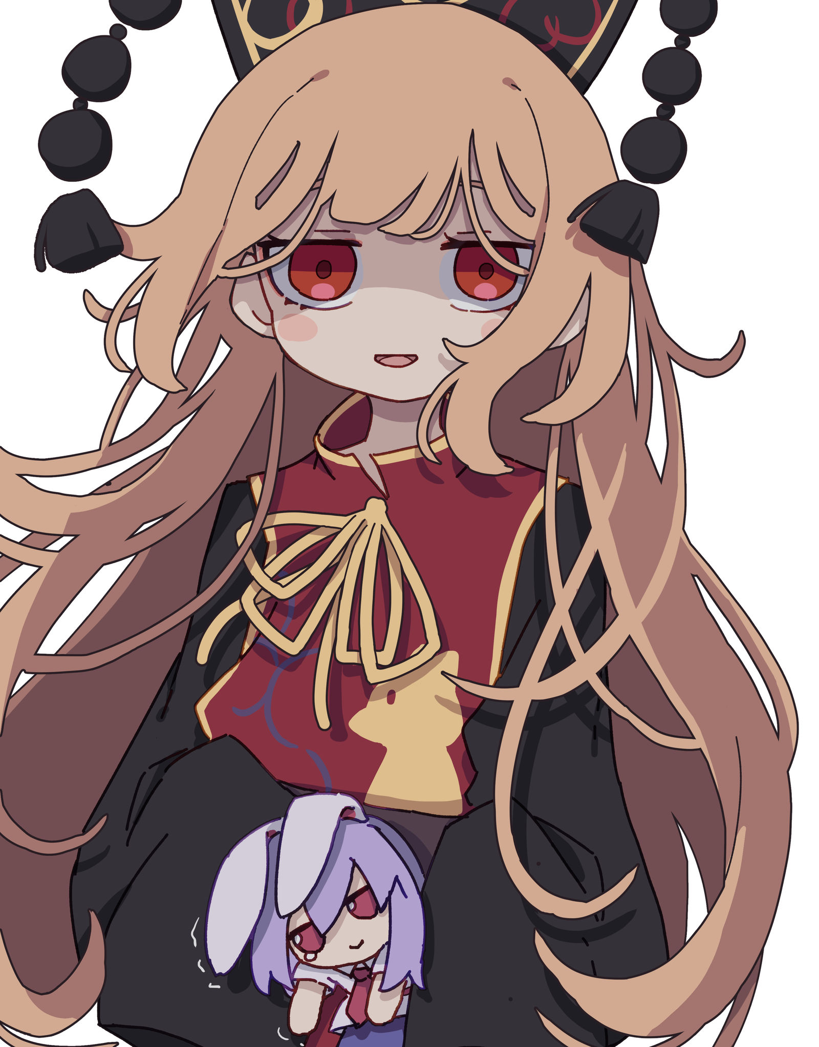 捉兔子的纯狐狸插画图片壁纸