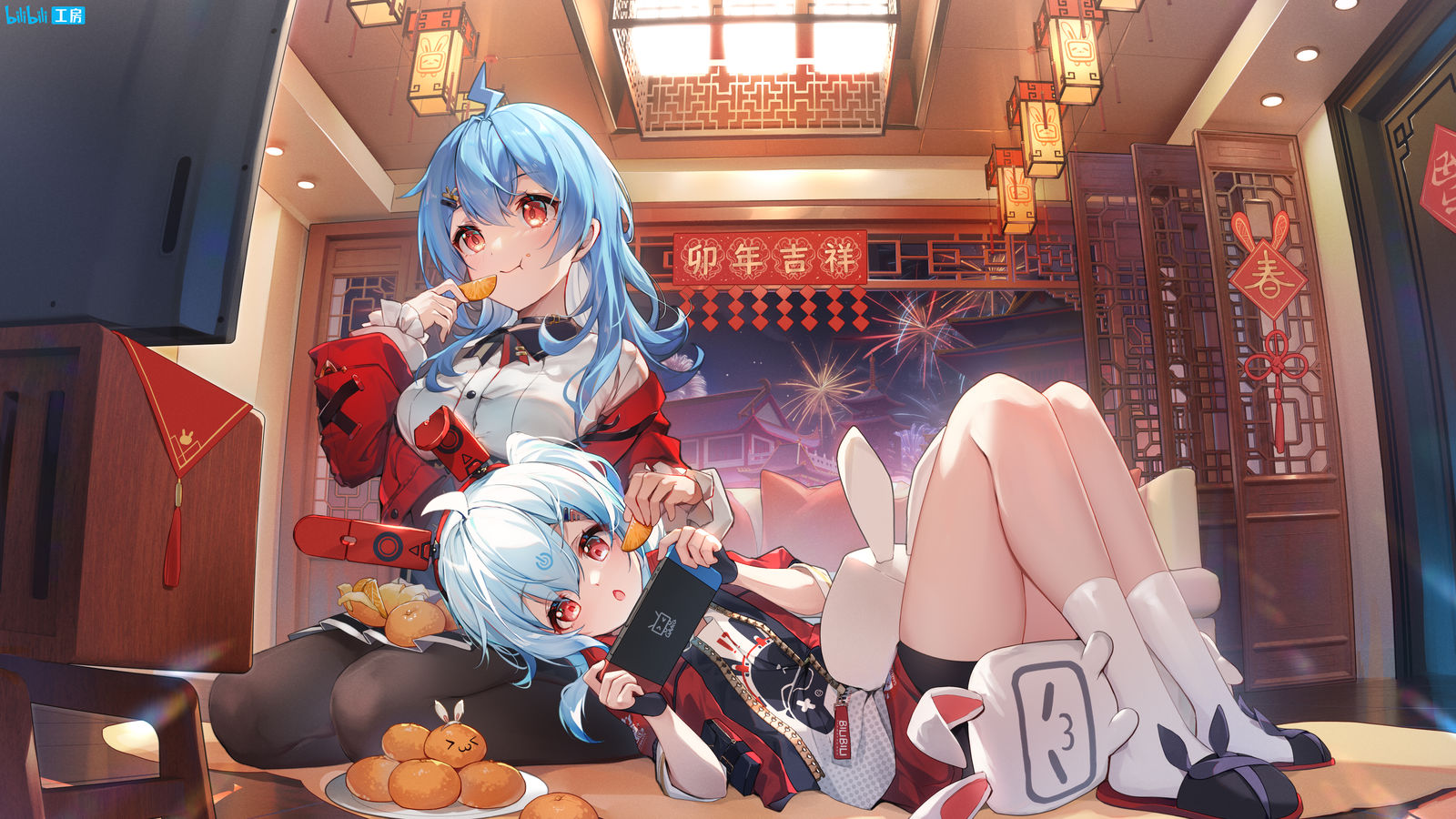新春大吉插画图片壁纸
