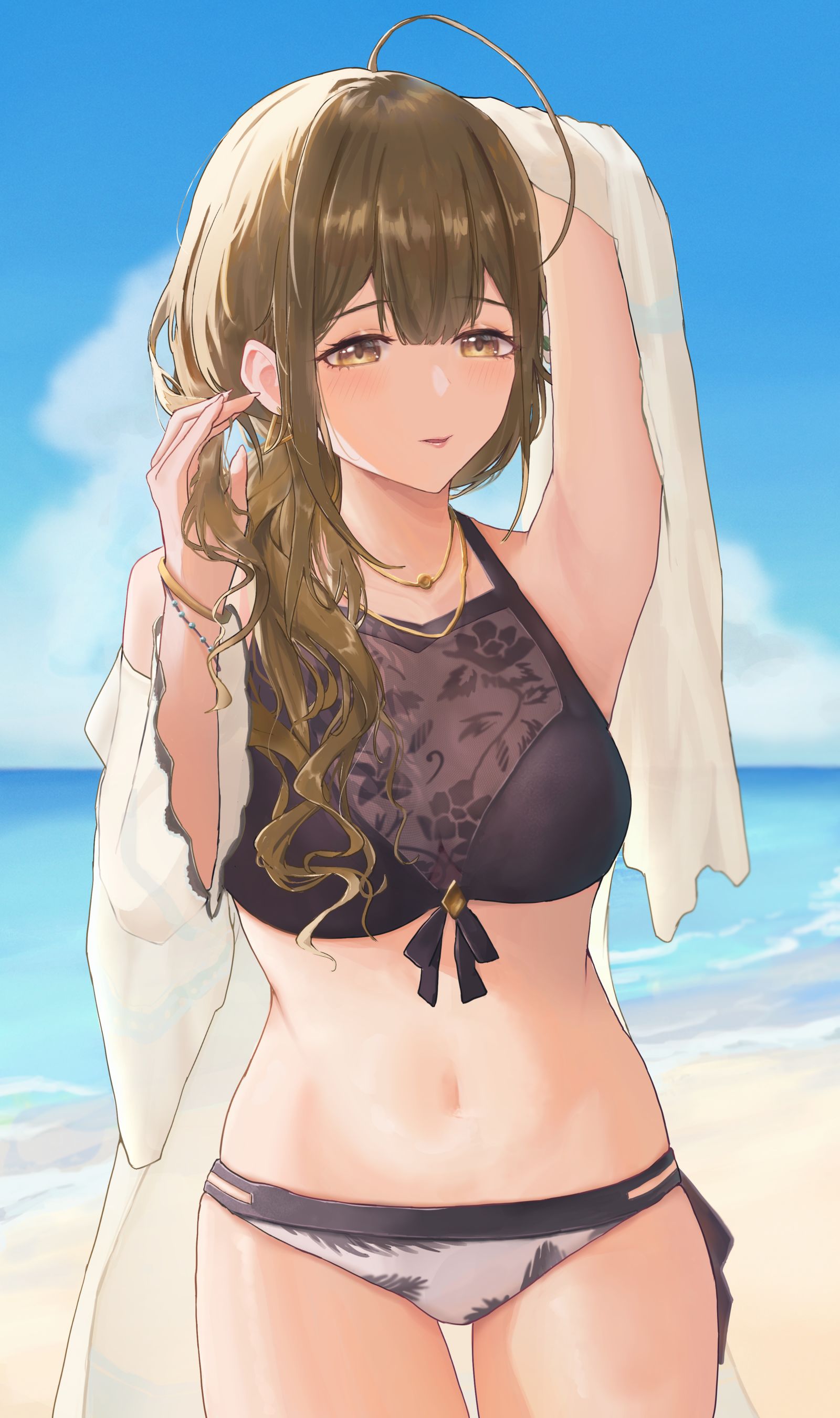 热测试夏天千雪插画图片壁纸