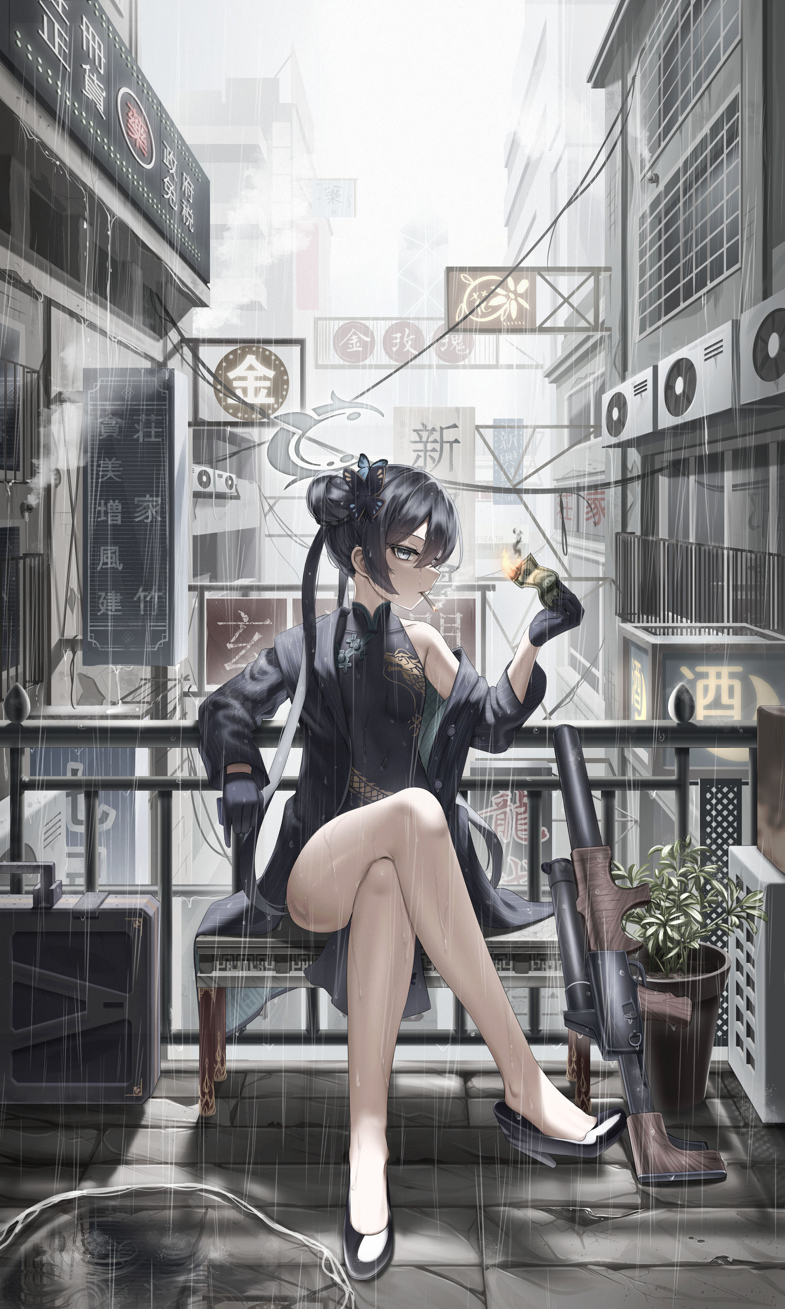 木犀插画图片壁纸