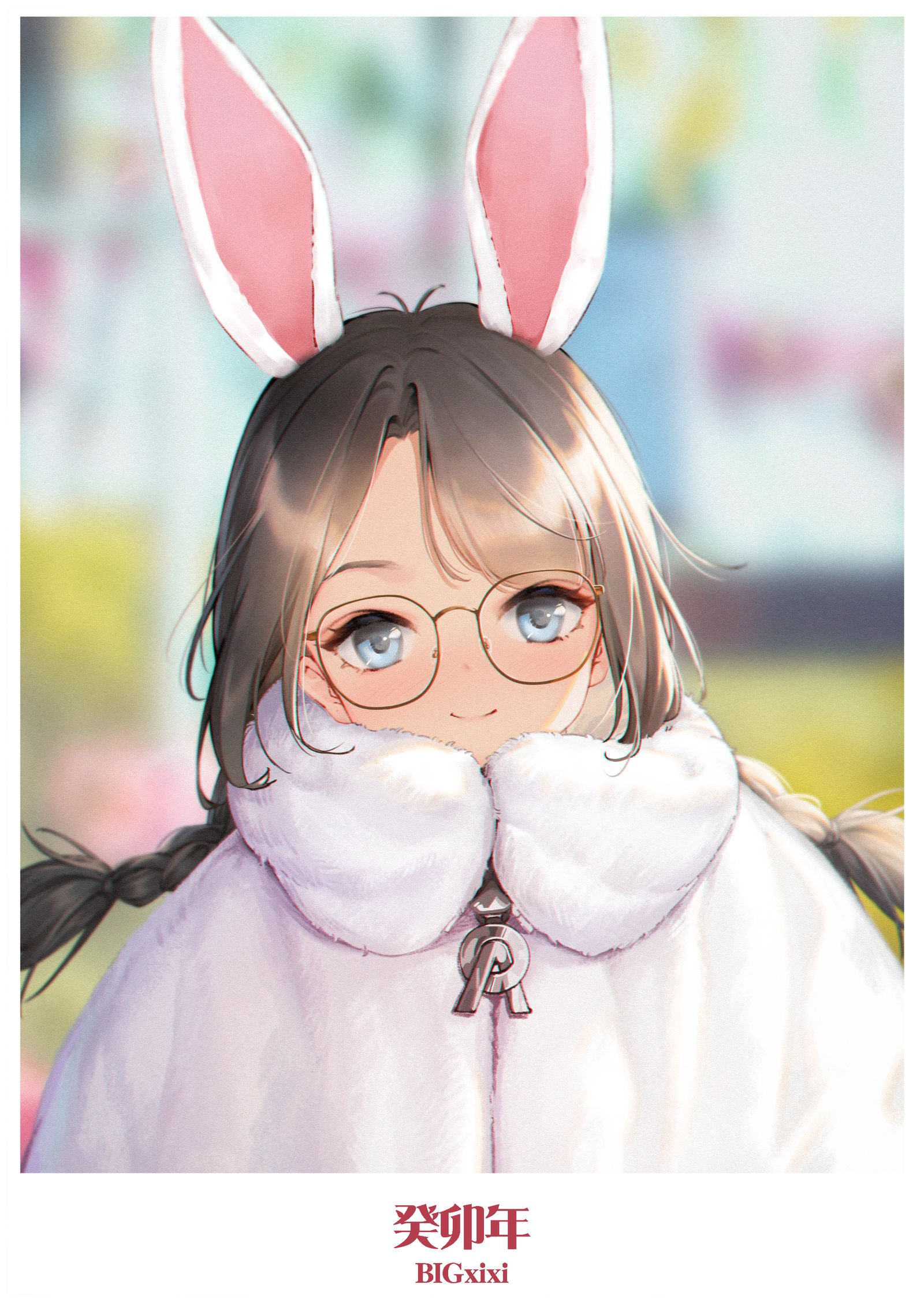 兔 插画图片壁纸