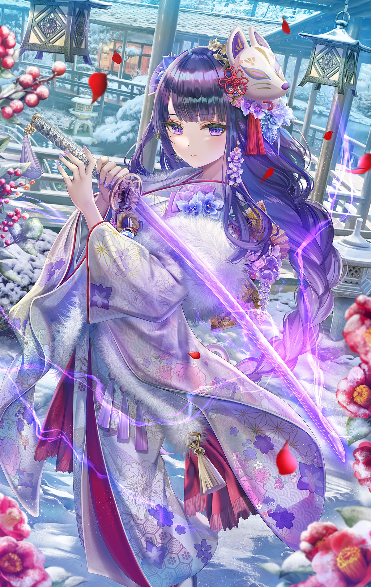 雪与雷插画图片壁纸