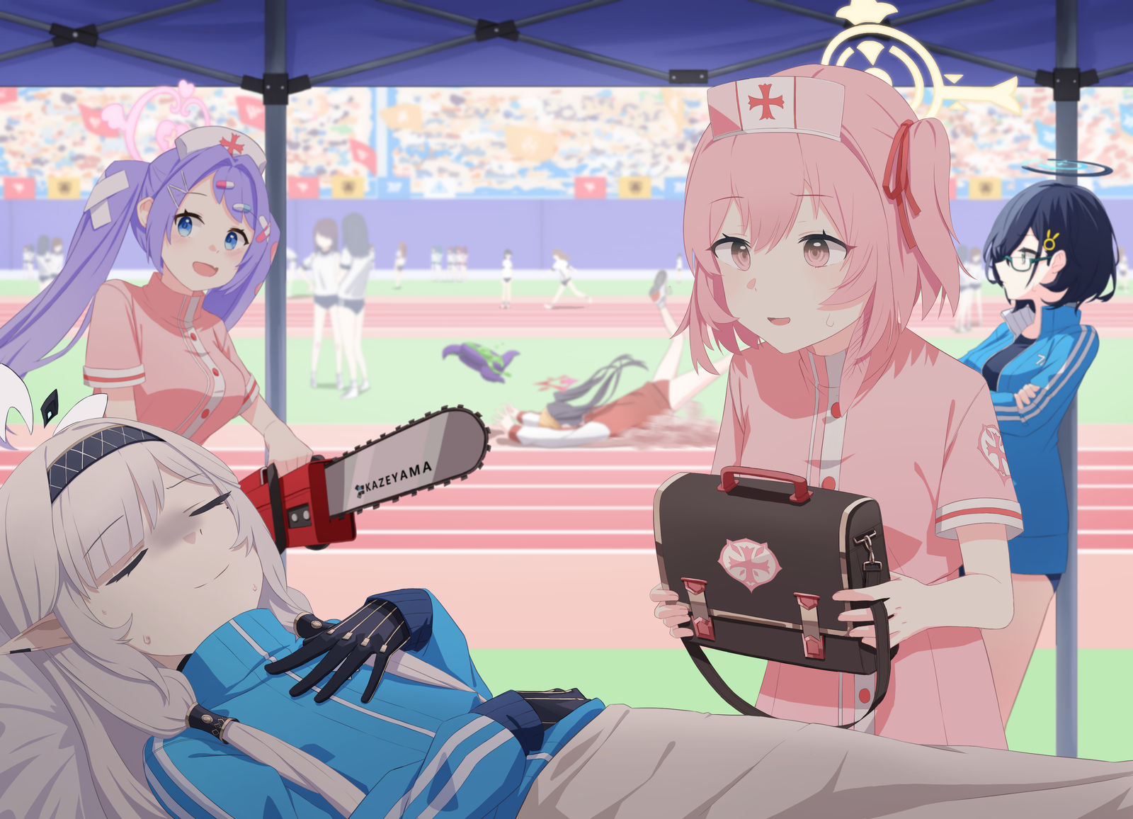 西莉娜，希玛莉插画图片壁纸