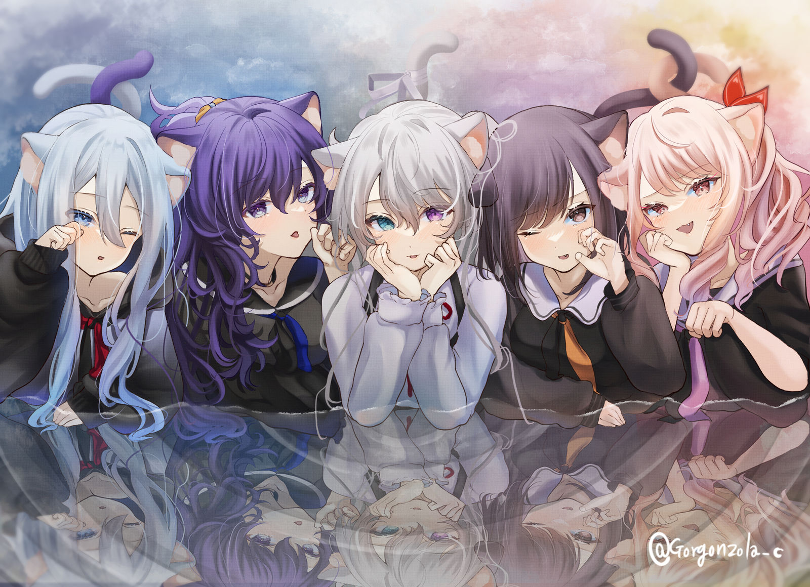 这一天喵喵插画图片壁纸