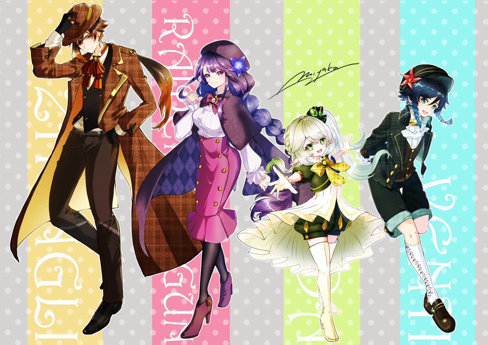 “原神”插画大赛－：一叶知秋服装部门插画图片壁纸