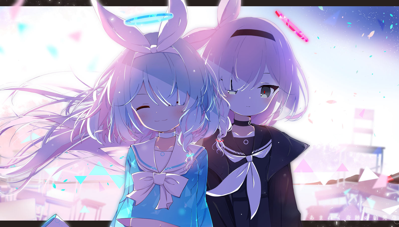 你回来了！老师！！插画图片壁纸