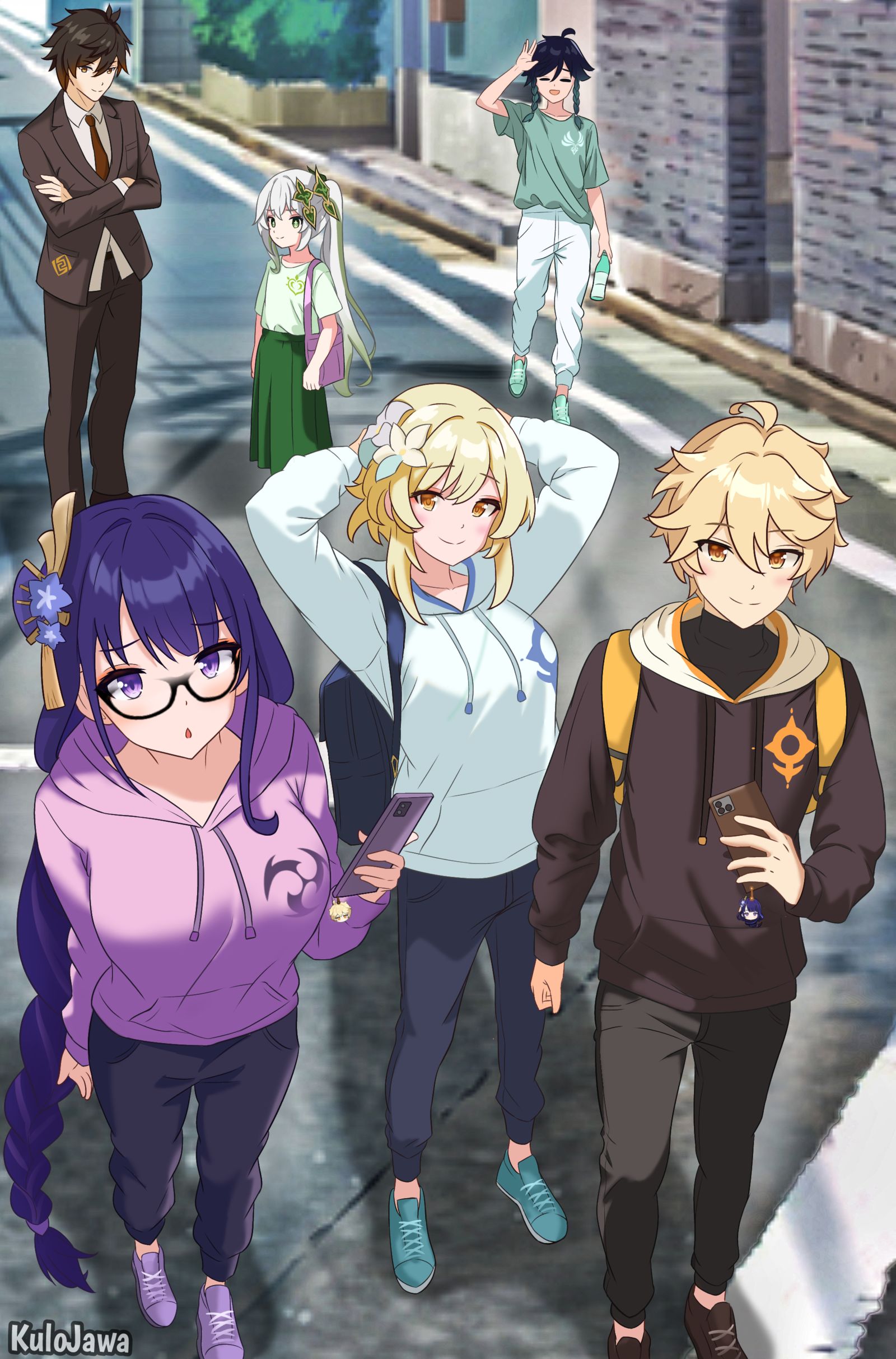 Genshin AU插画图片壁纸