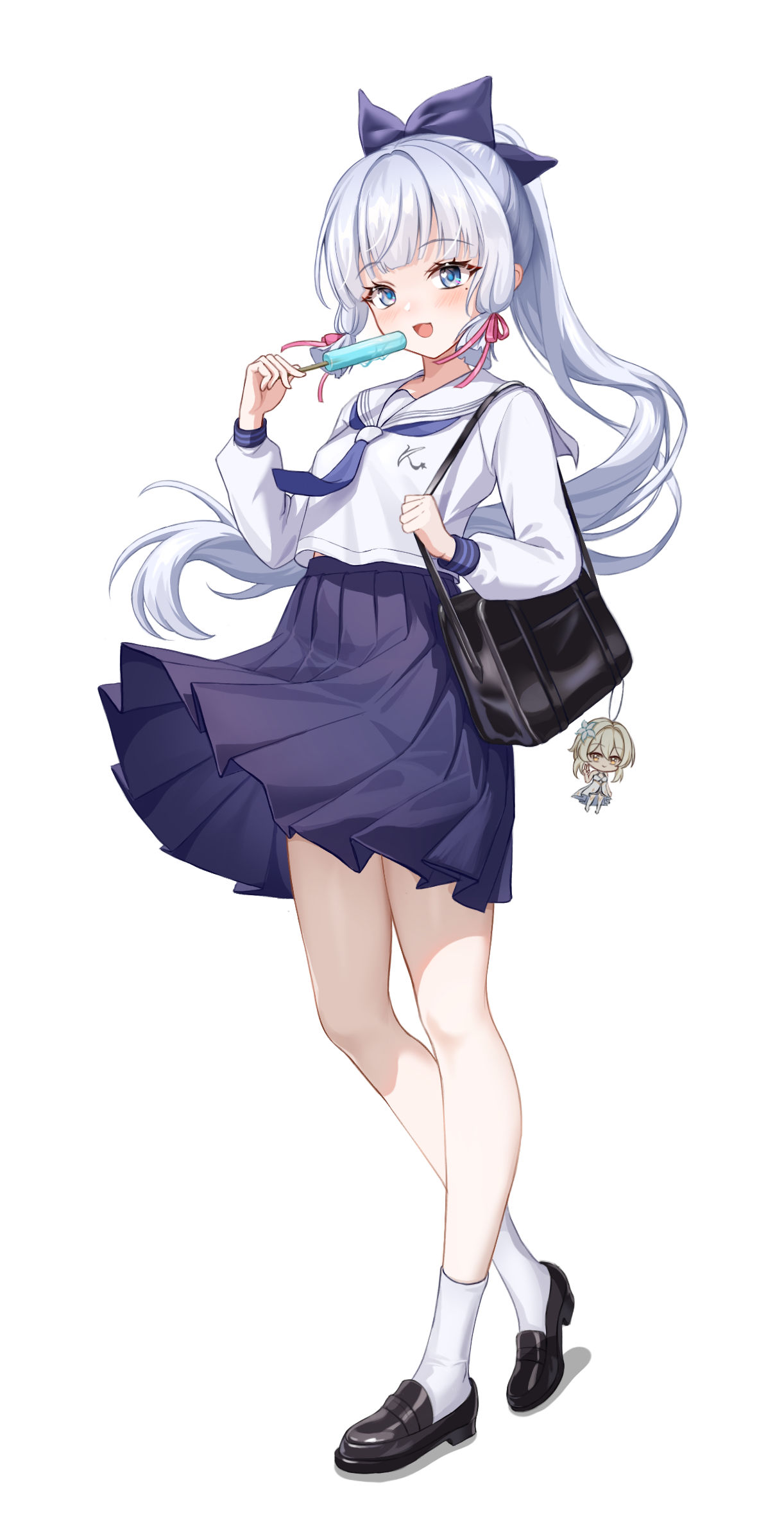 神里绫华吃冰棒1插画图片壁纸