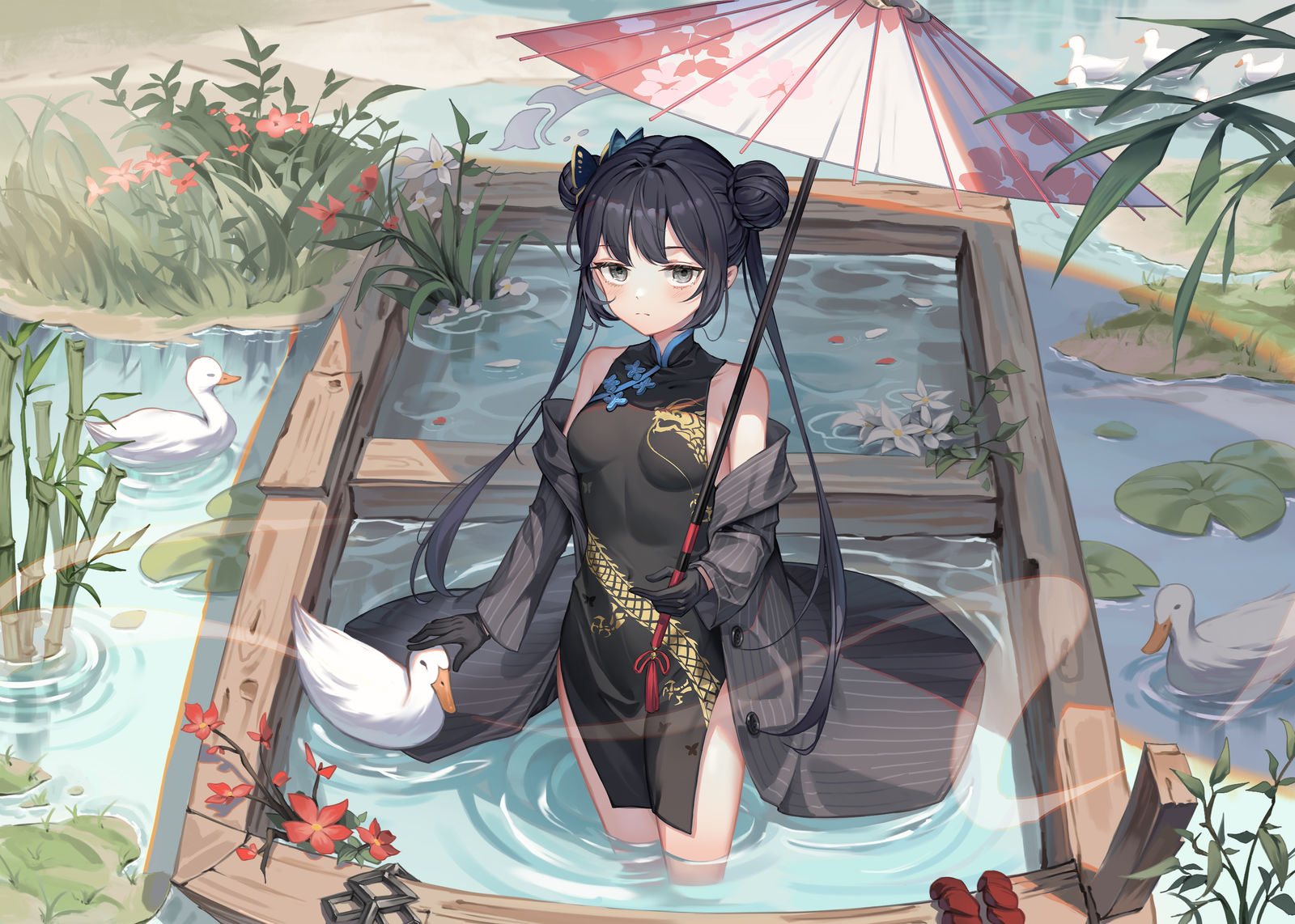 木犀插画图片壁纸
