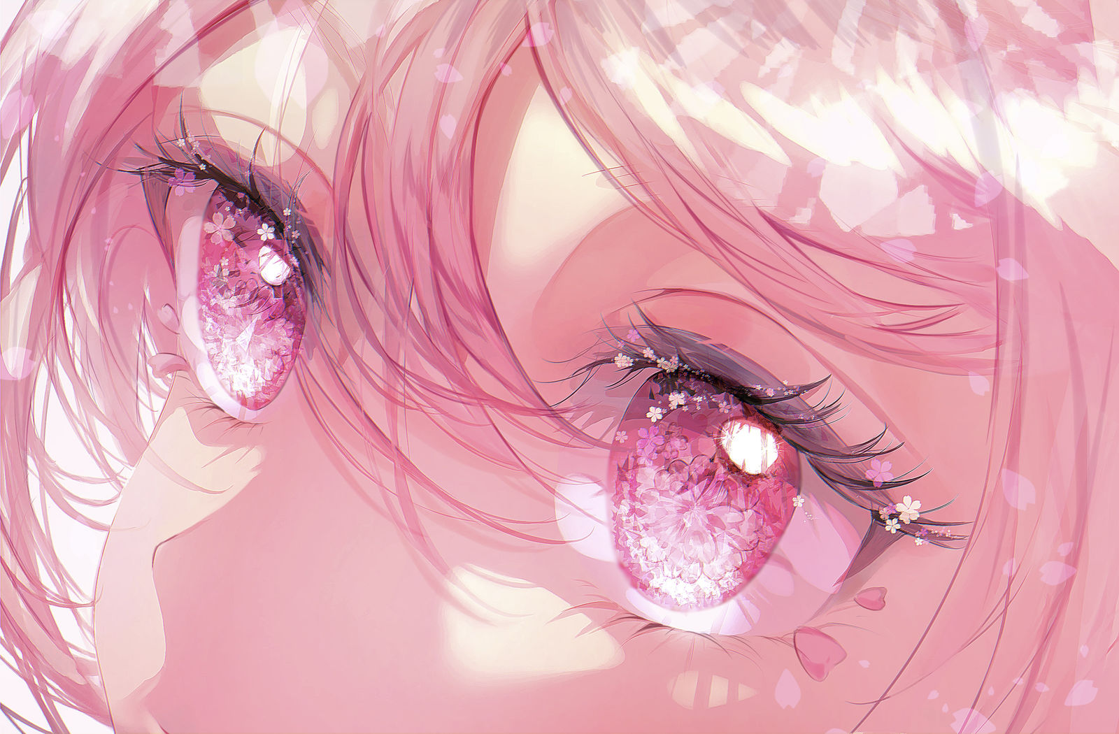 樱之瞳插画图片壁纸