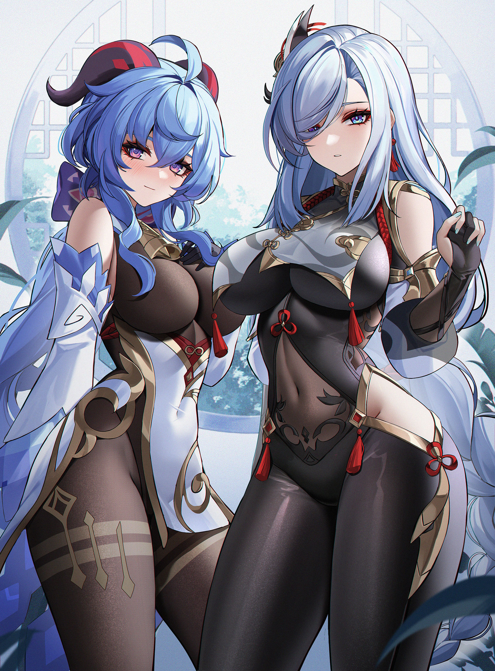 申鹤&甘雨插画图片壁纸