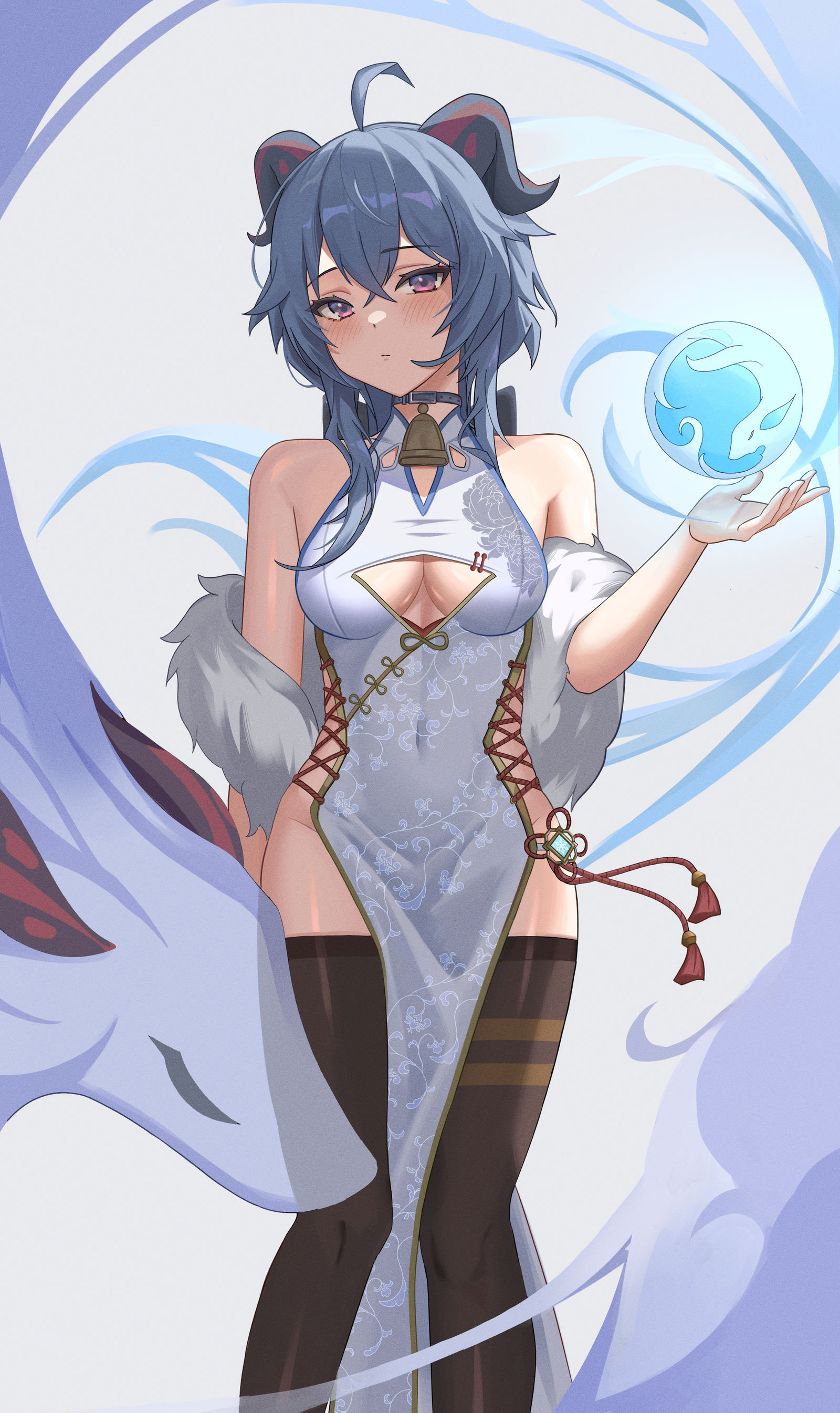 甘雨（旗袍）插画图片壁纸