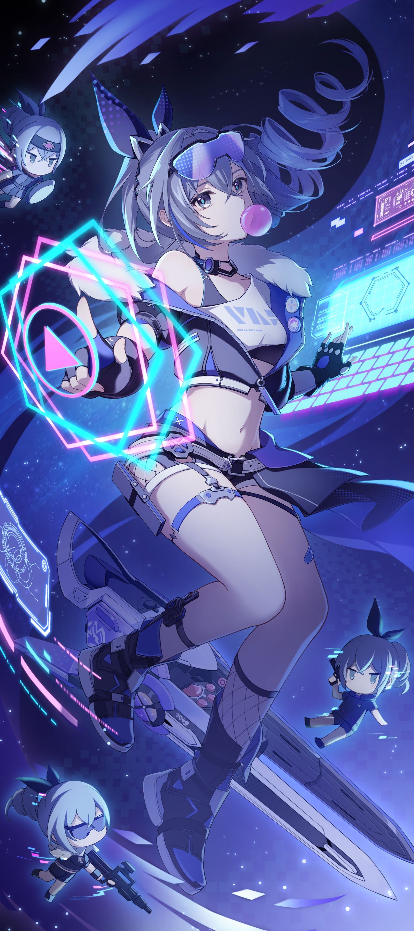 银狼鸭鸭插画图片壁纸