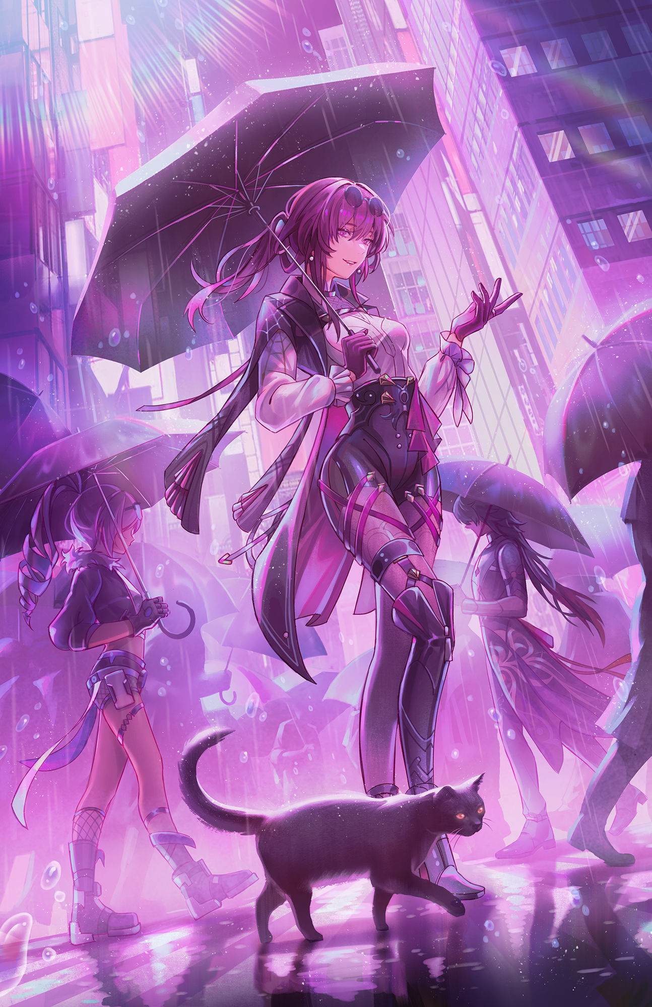 Violet Rain插画图片壁纸