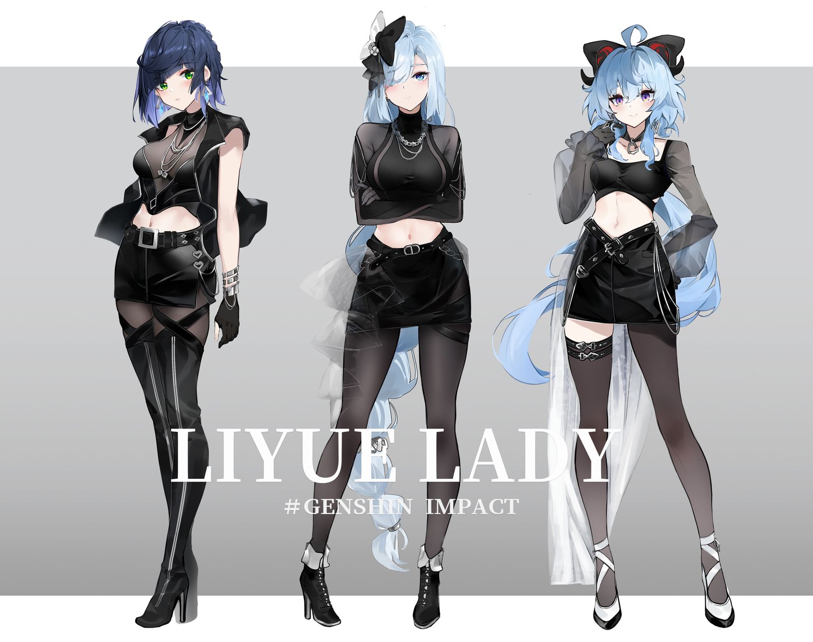 liyue lady插画图片壁纸