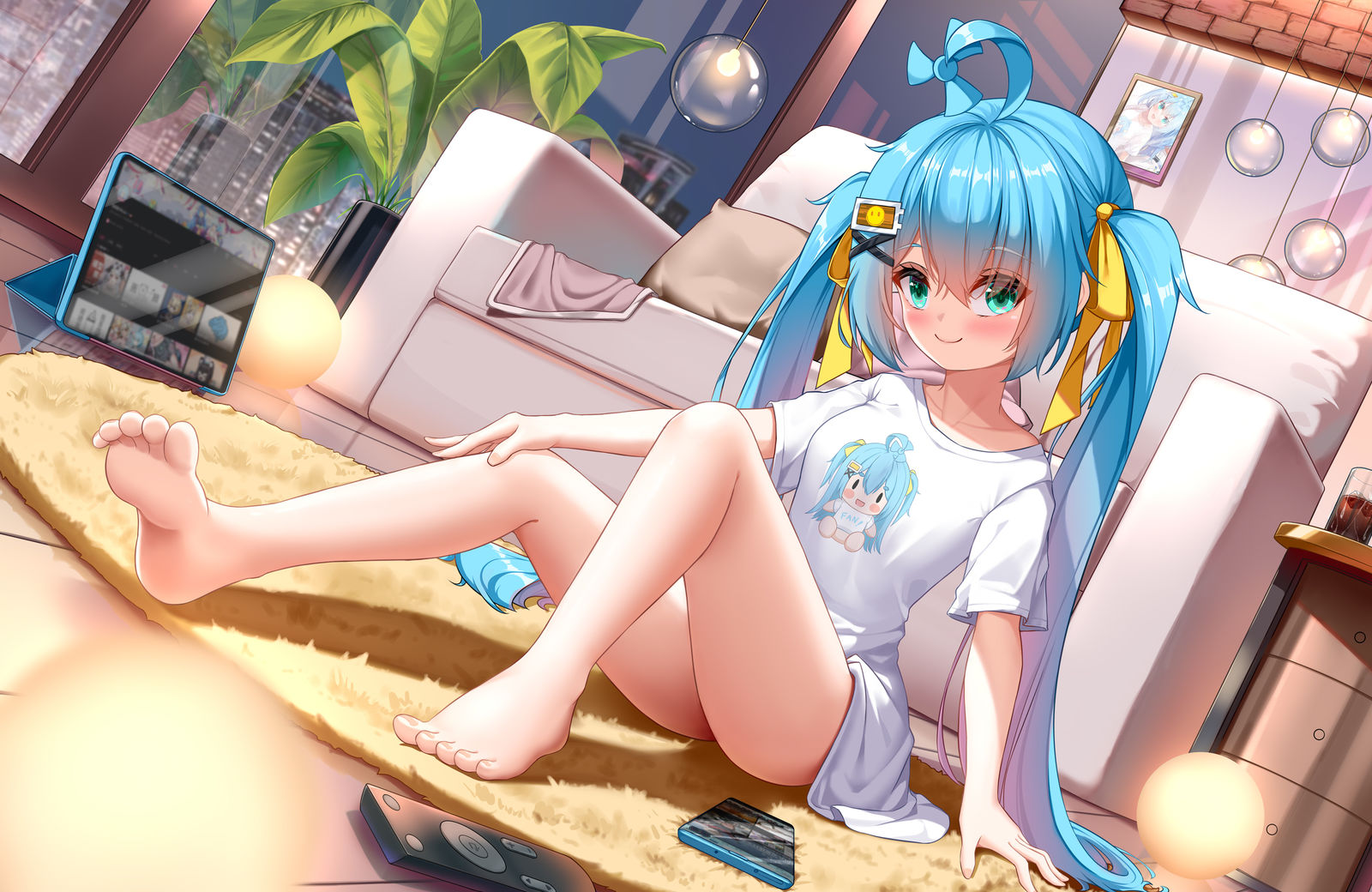电疯扇插画图片壁纸