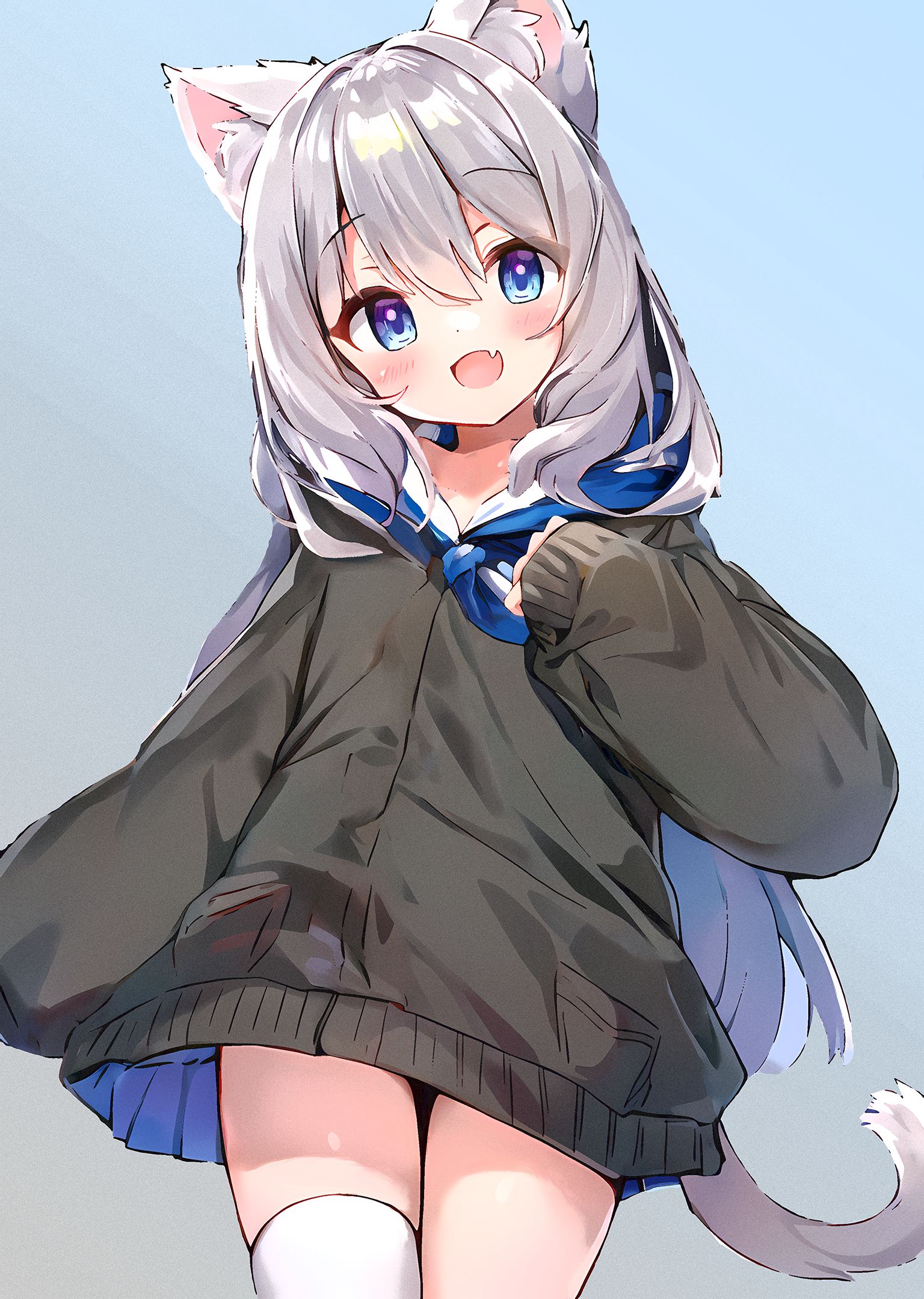 自信満々！插画图片壁纸