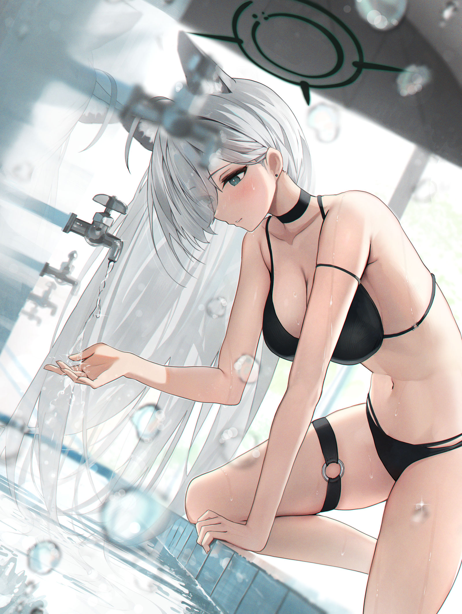 沐浴插画图片壁纸