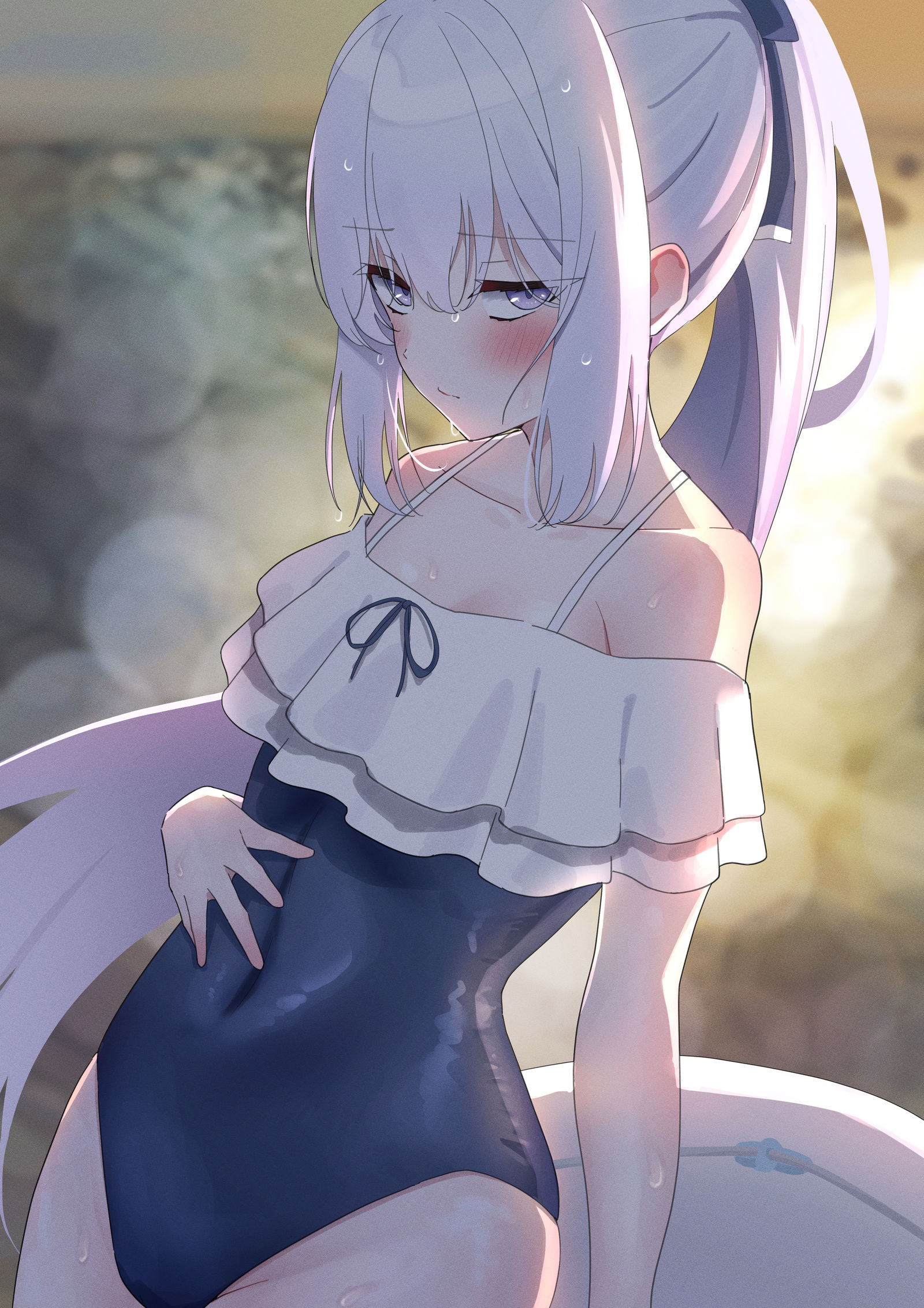 泳装小姐插画图片壁纸