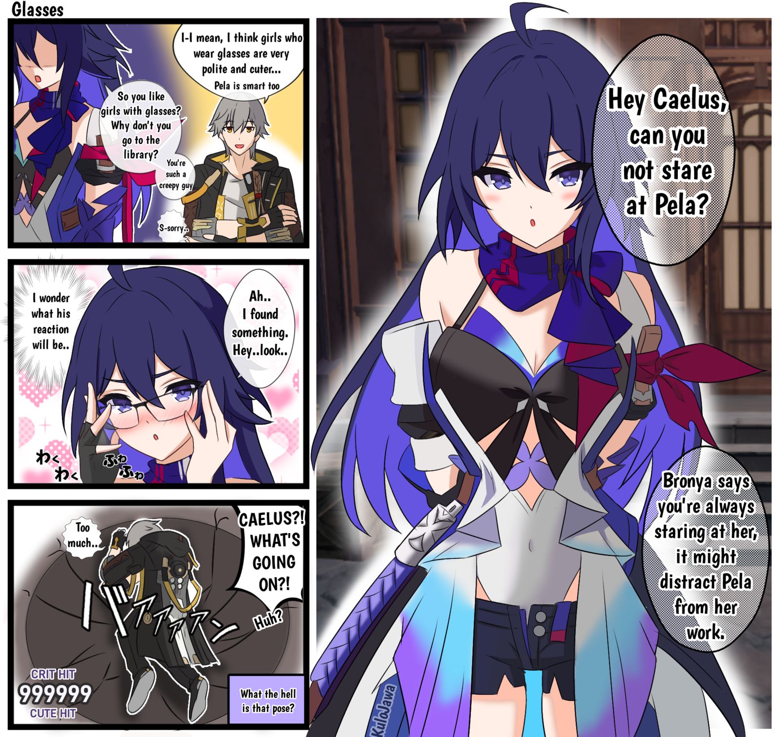 Seele with glasses插画图片壁纸